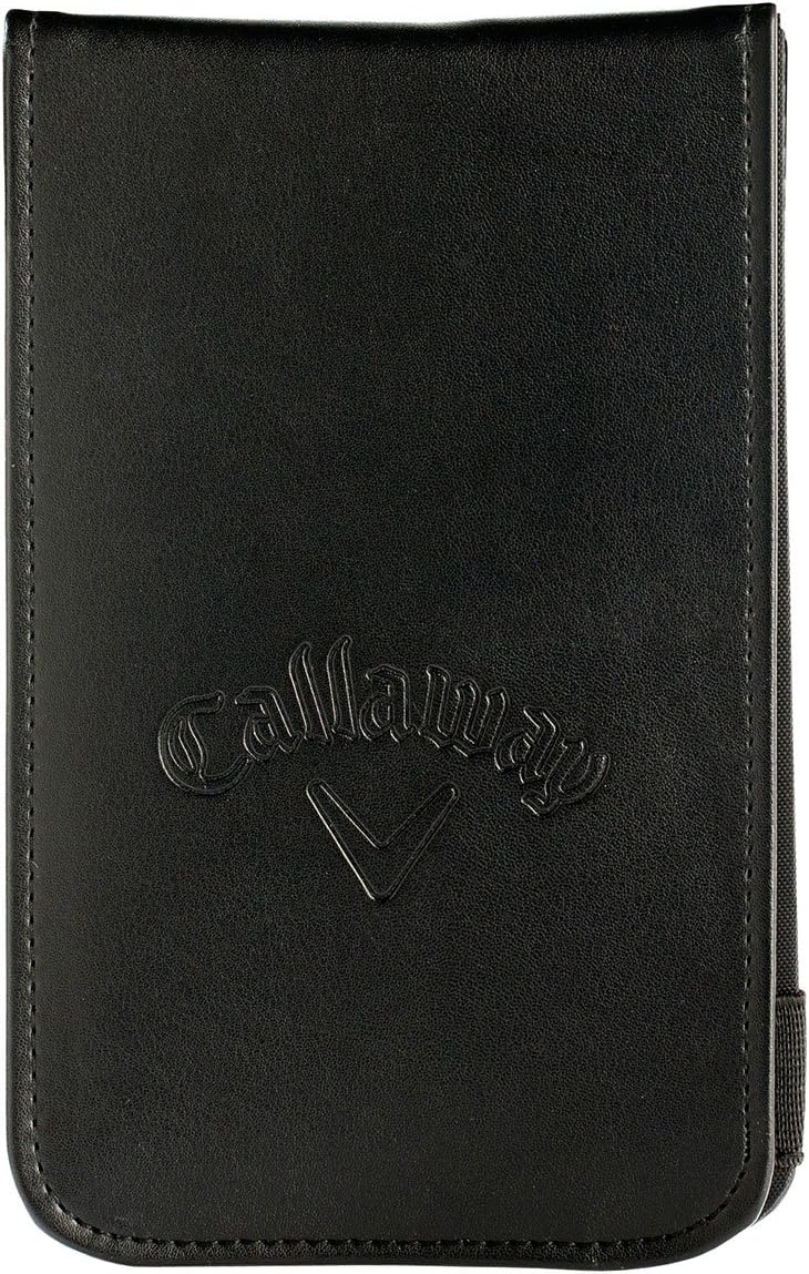 Callaway Leather Golf Scorecard Holder, Black, 7" x 4.25" - Dude Golf