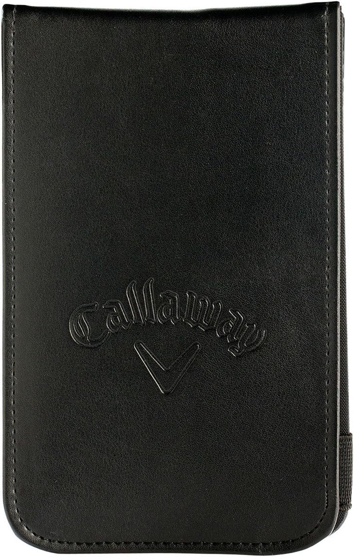 Callaway Leather Golf Scorecard Holder, Black, 7" x 4.25" - Dude Golf