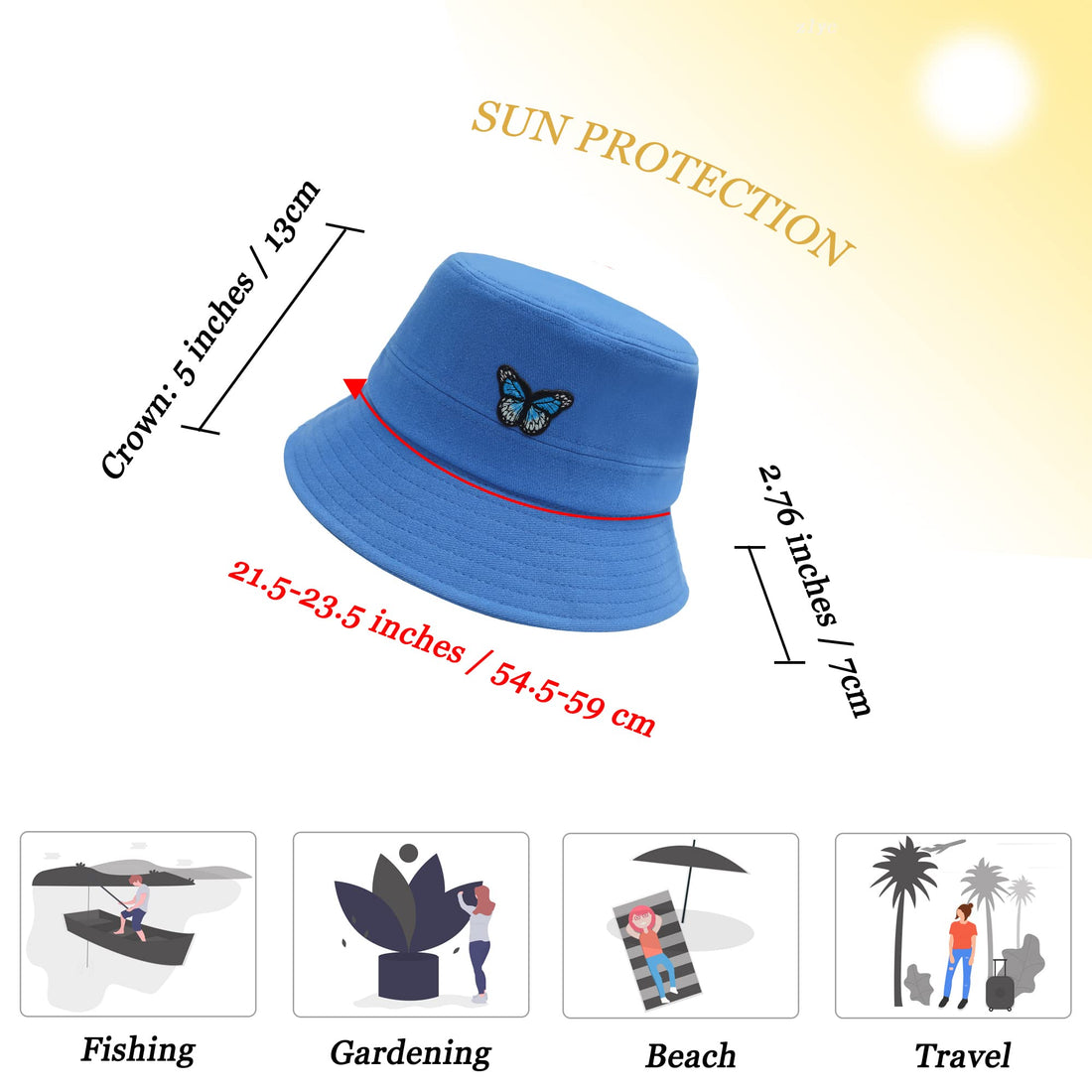 Fashion Embroidered Bucket Hat - Dude Golf