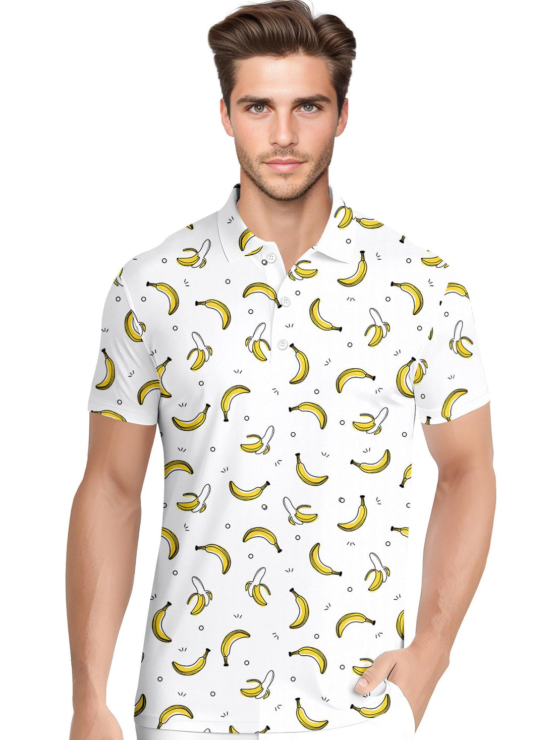 Funny Hawaiian Print Mens Polo - Dude Golf