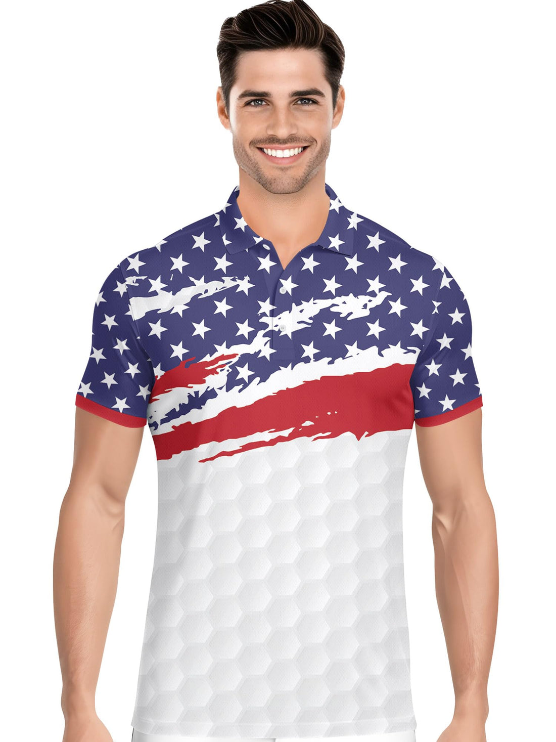 Funny Hawaiian Print Mens Polo - Dude Golf