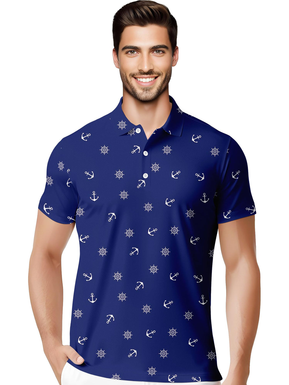 Funny Hawaiian Print Mens Polo - Dude Golf