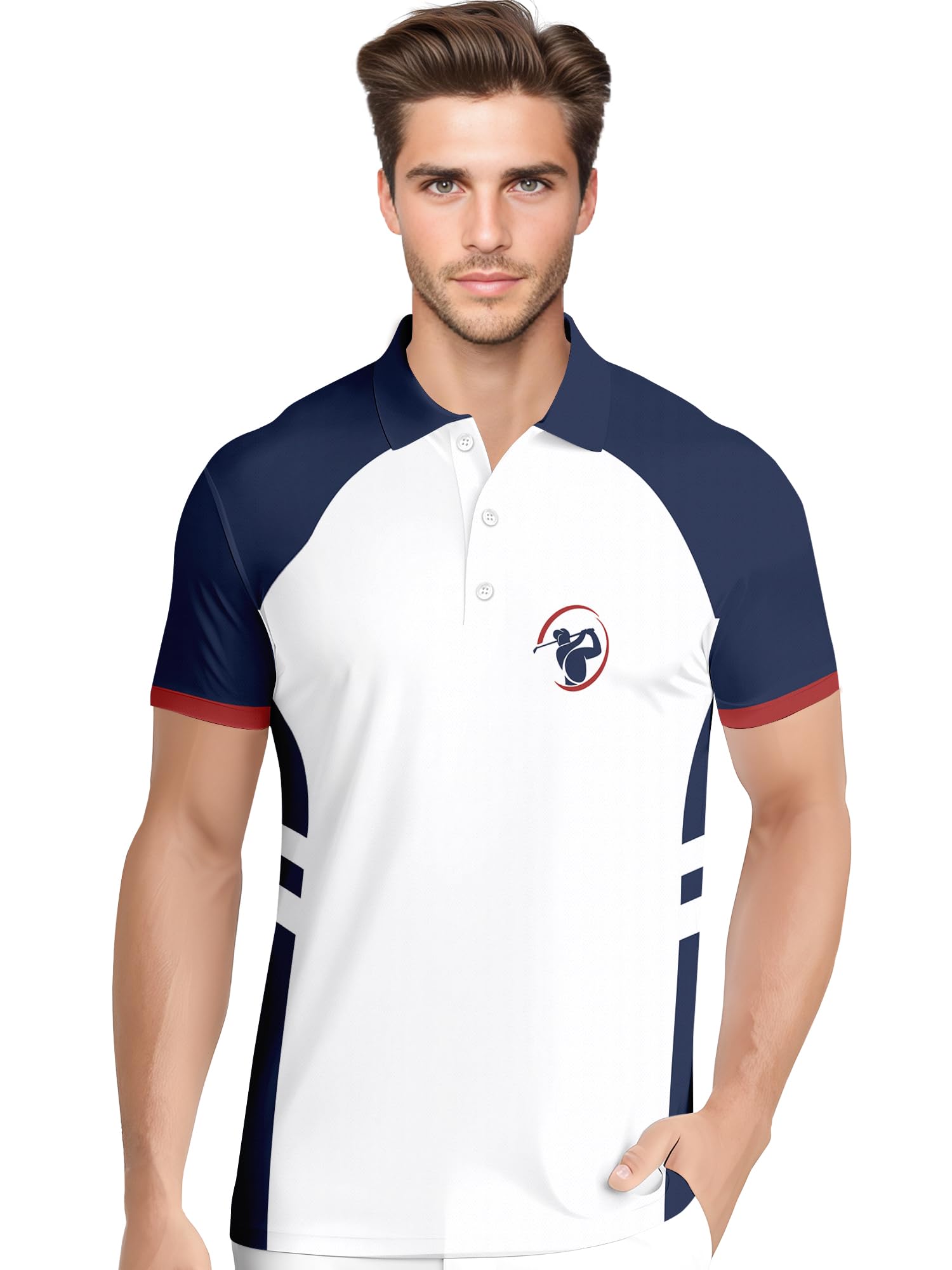 Funny Hawaiian Print Mens Polo - Dude Golf