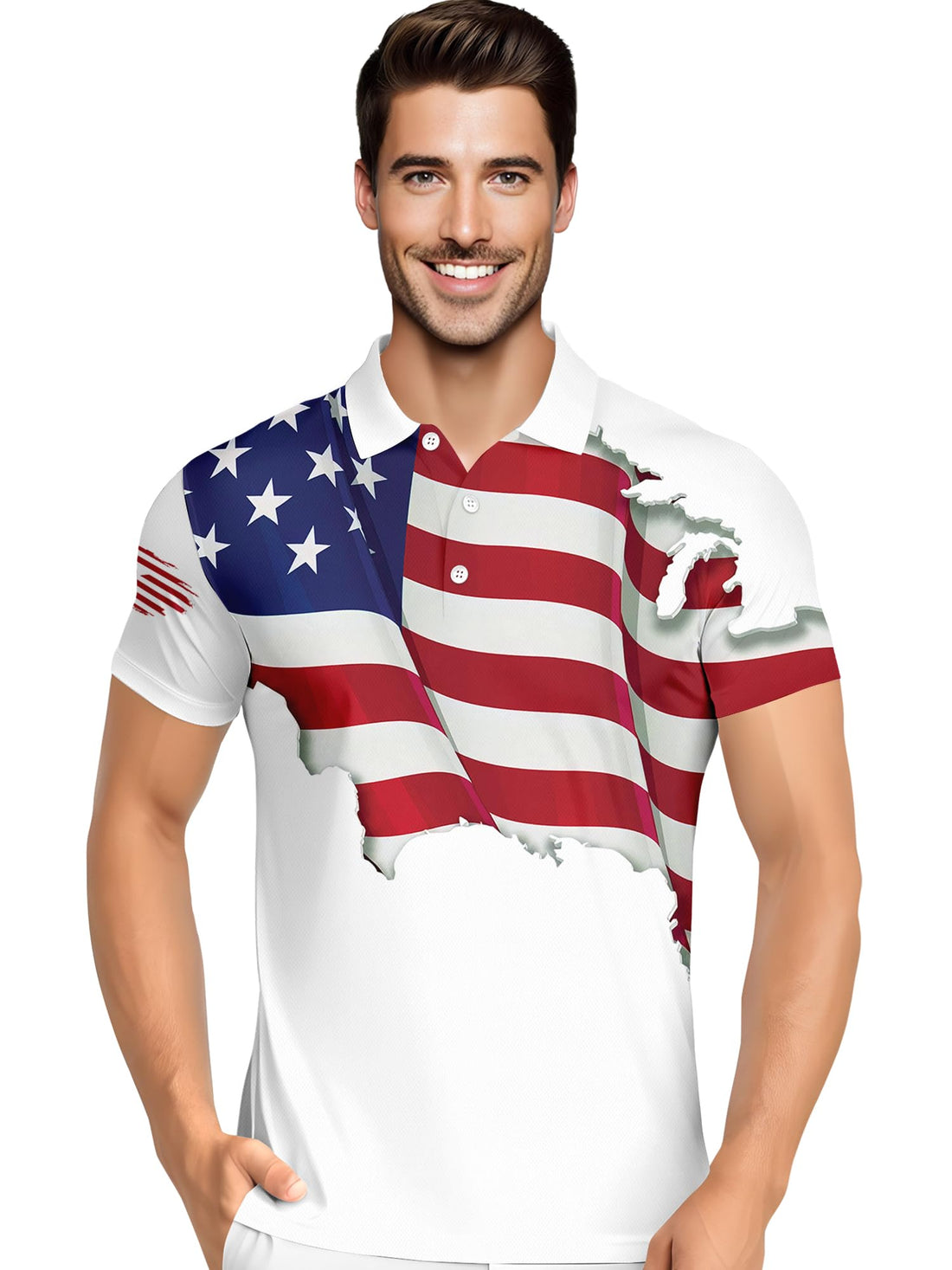 Funny Hawaiian Print Mens Polo - Dude Golf