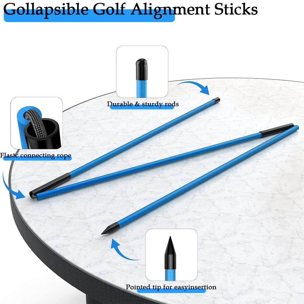 Golf Alignment Sticks (2 Sets) - Dude Golf