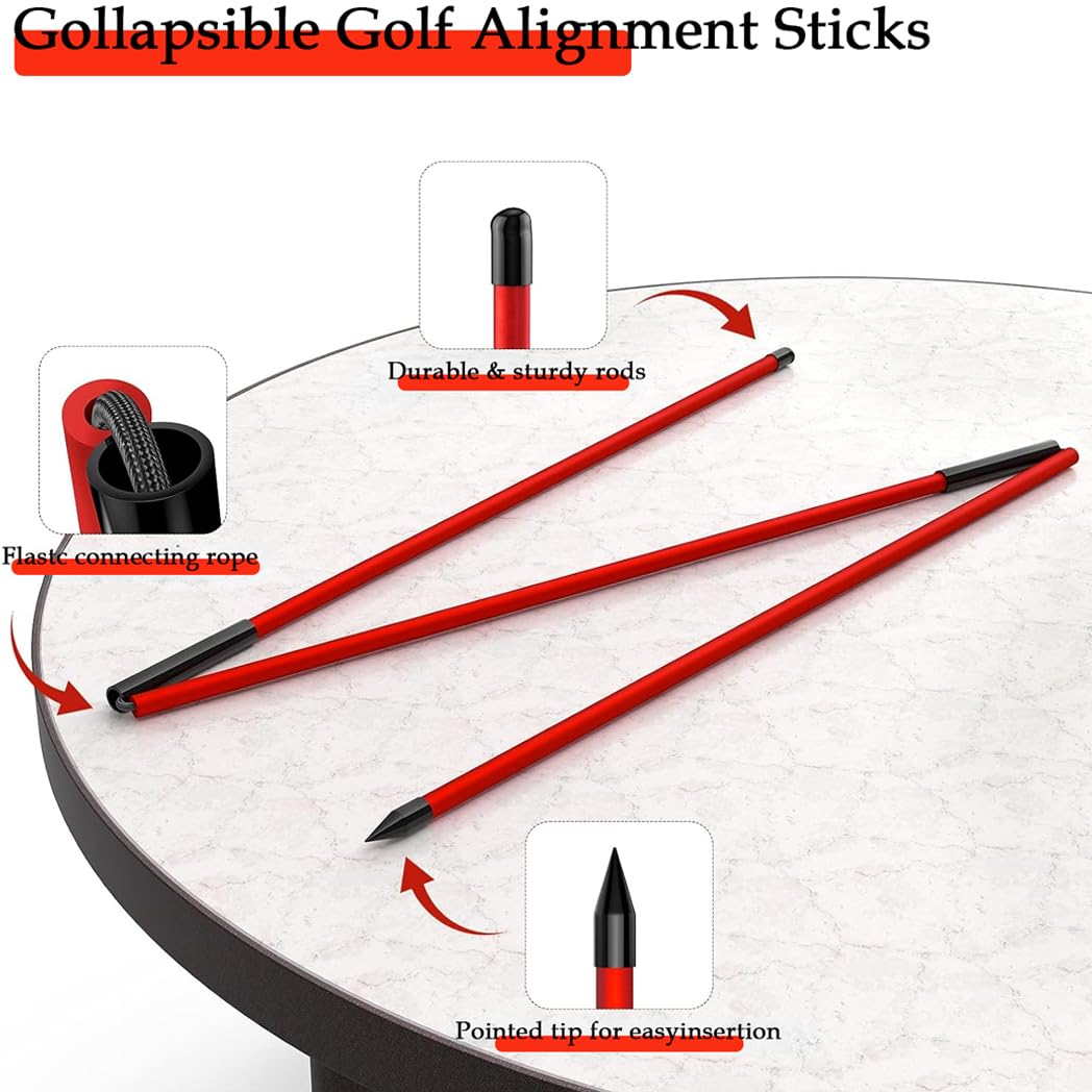 Golf Alignment Sticks (2 Sets) - Dude Golf