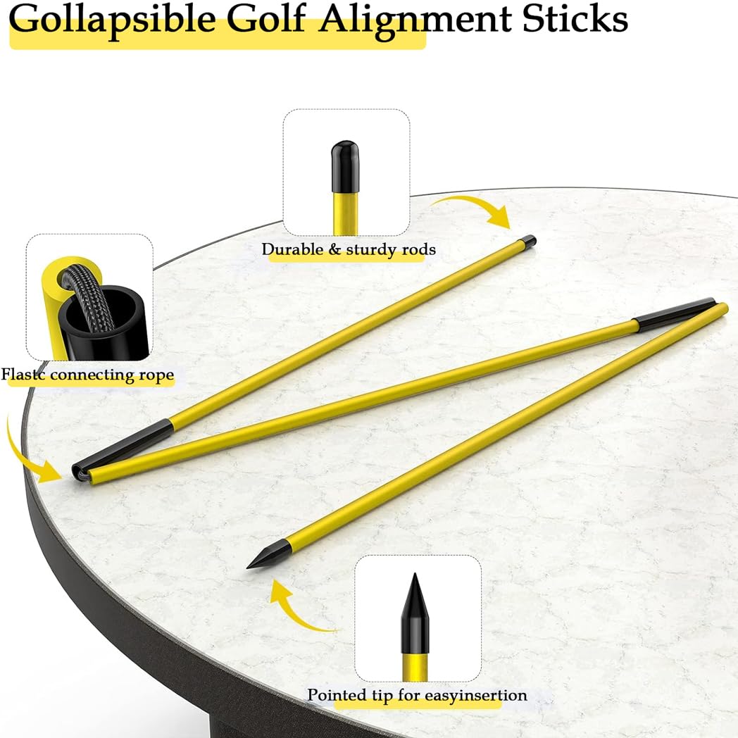 Golf Alignment Sticks (2 Sets) - Dude Golf