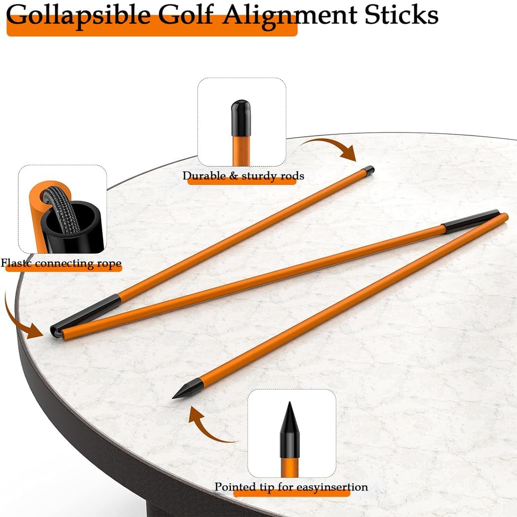 Golf Alignment Sticks (2 Sets) - Dude Golf