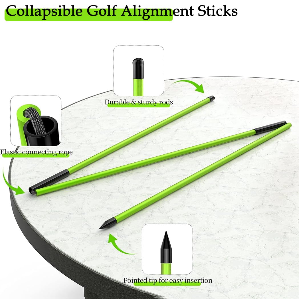 Golf Alignment Sticks (2 Sets) - Dude Golf