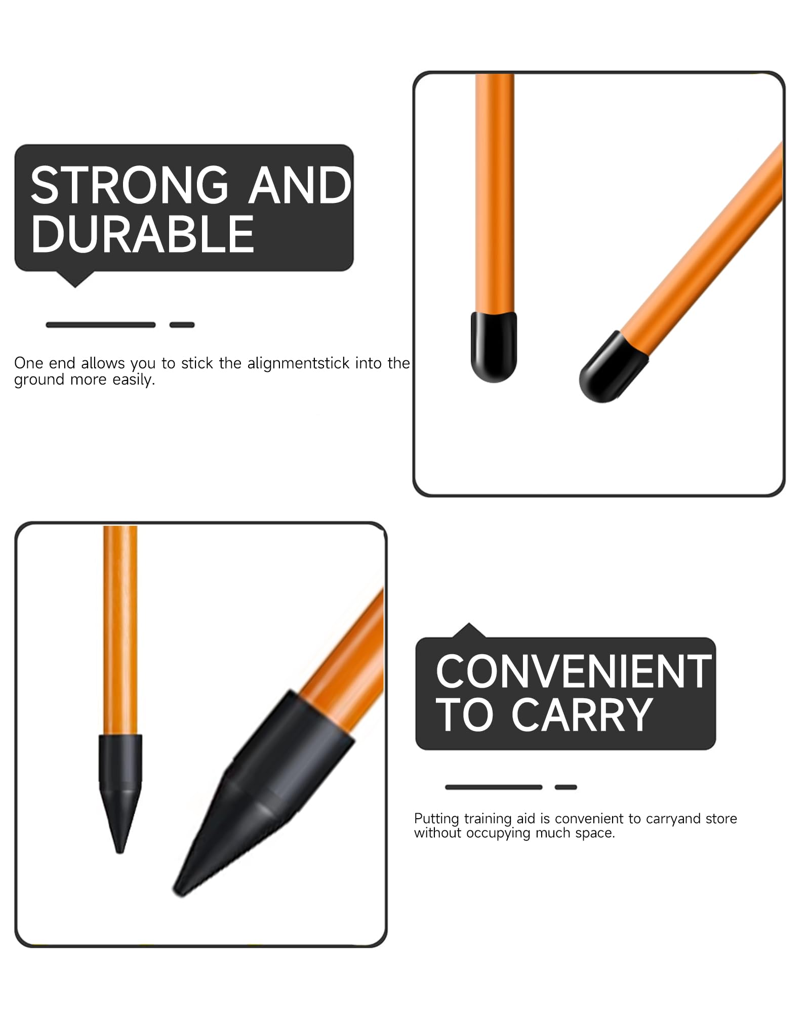 Golf Alignment Sticks (2 Sets) - Dude Golf