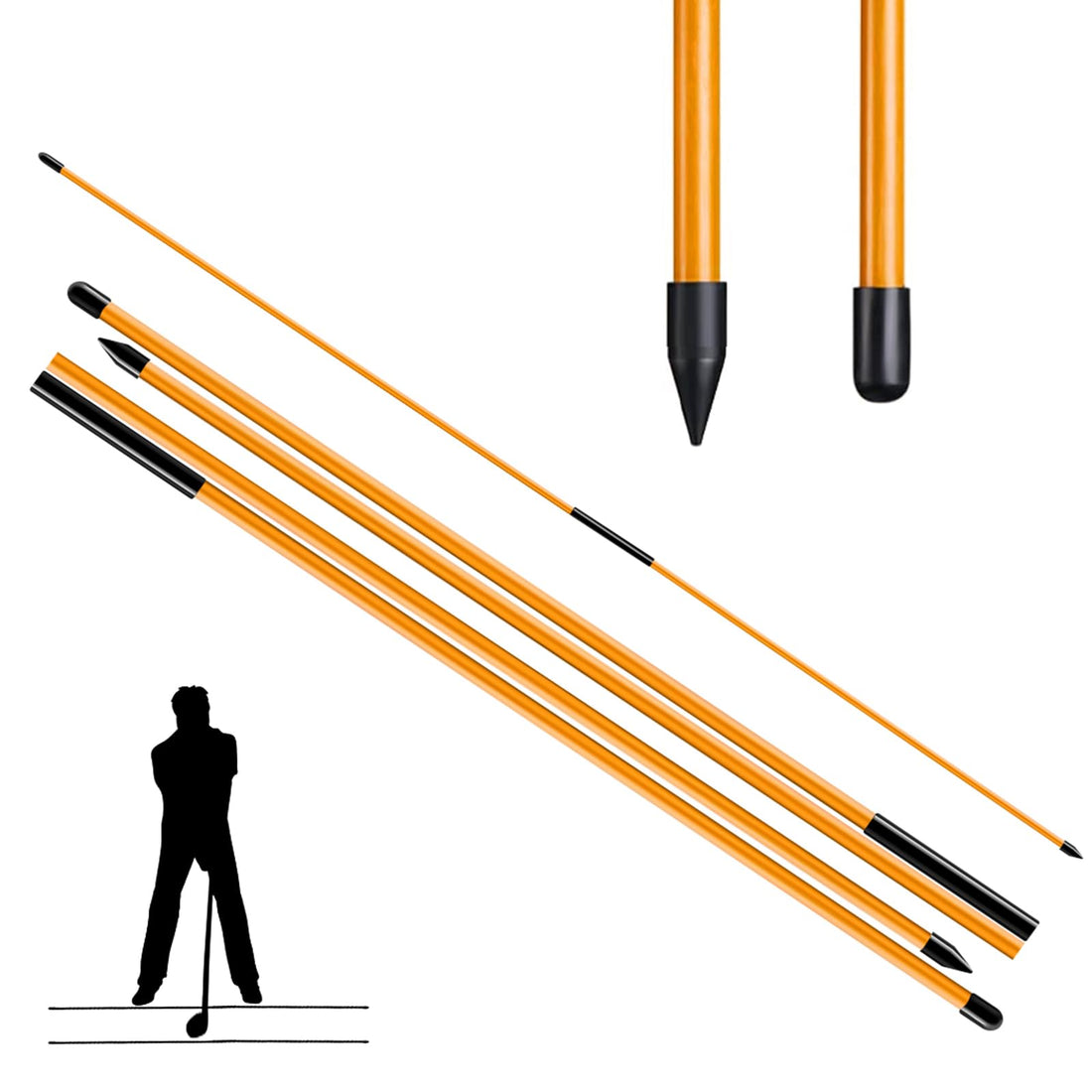 Golf Alignment Sticks (2 Sets) - Dude Golf