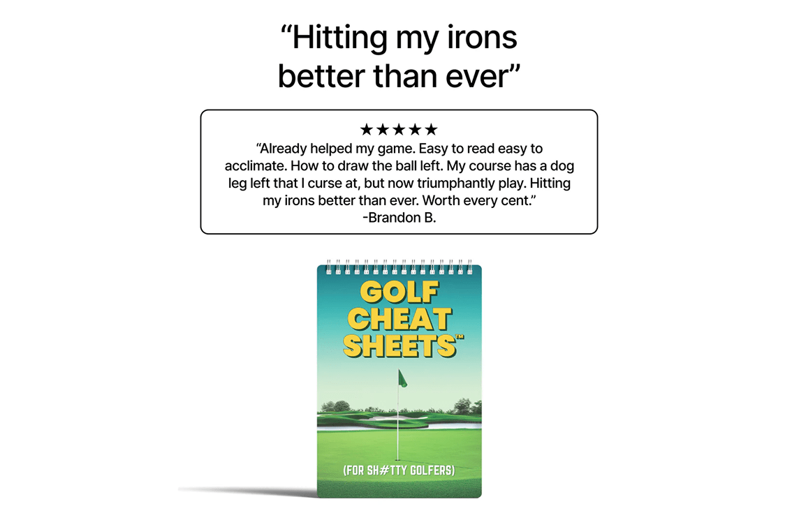 Golf Cheat Sheets [B3G2 FREE] - Dude Golf