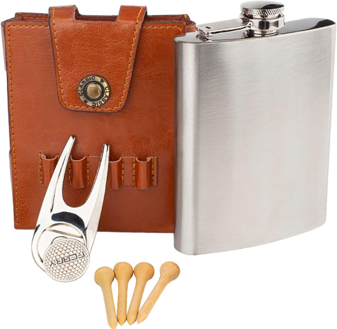 Golf Flask Gift Set - Dude Golf