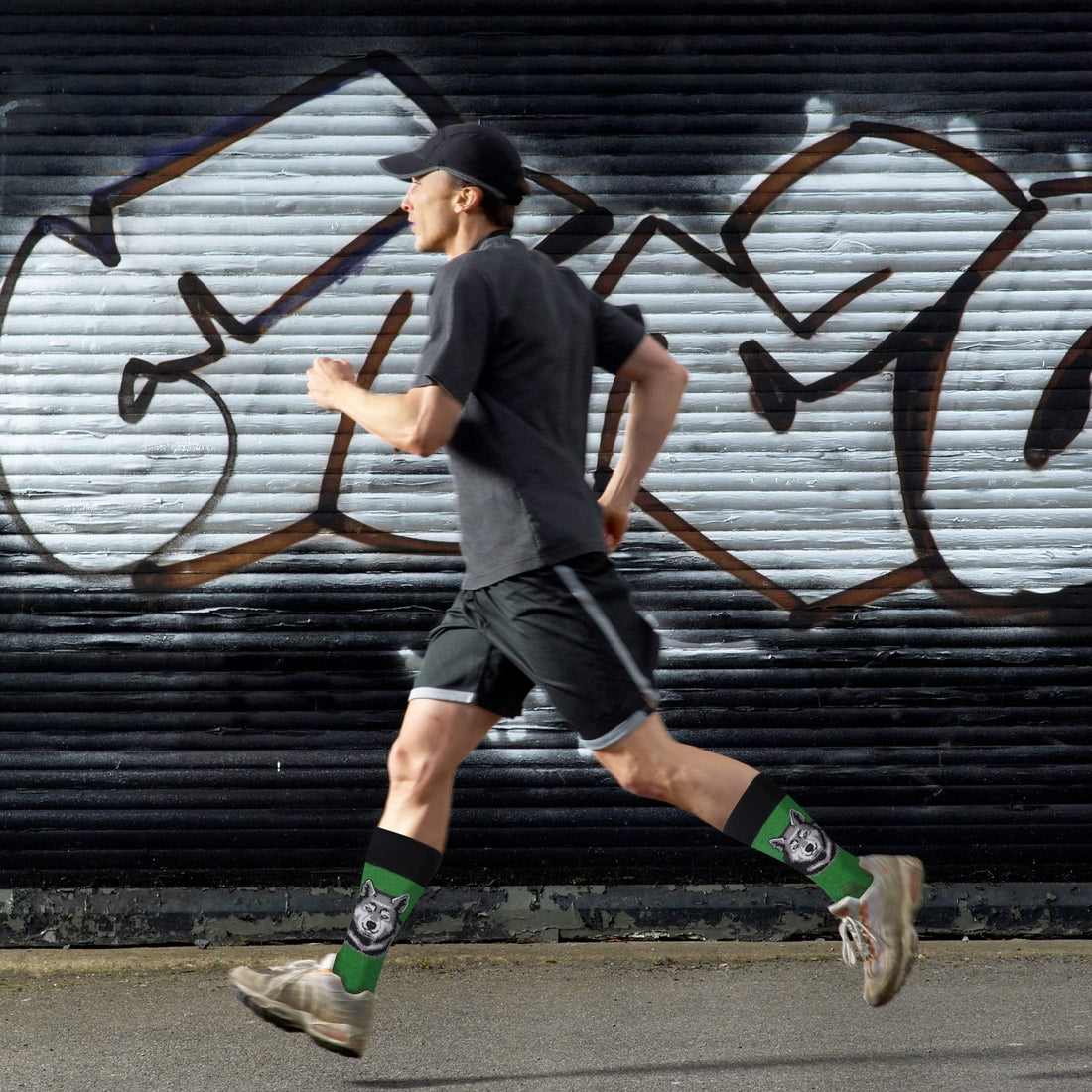 Mens Funny Fun Crazy Funky Dress Crew Socks - Dude Golf