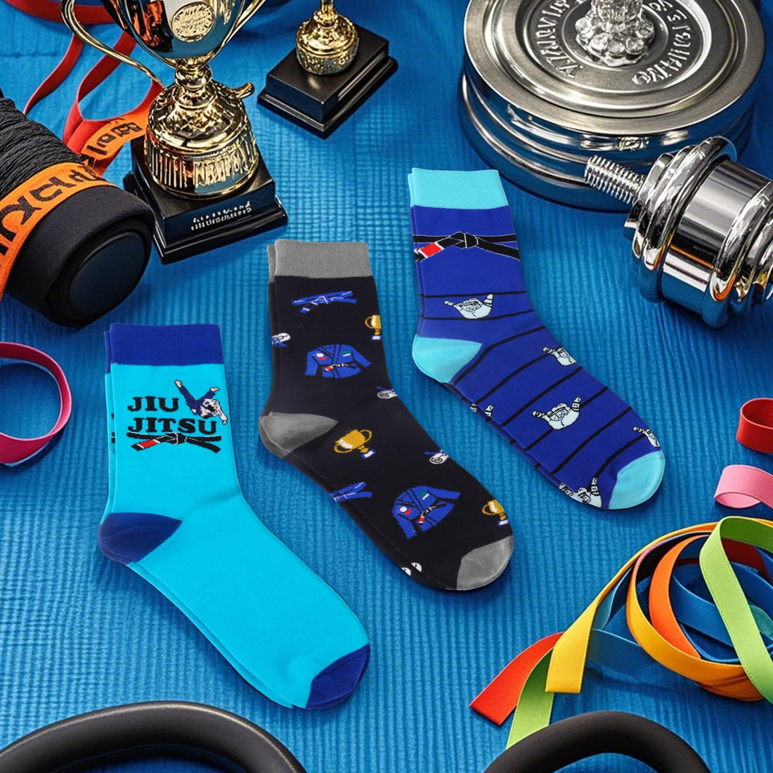 Mens Funny Fun Crazy Funky Dress Crew Socks - Dude Golf