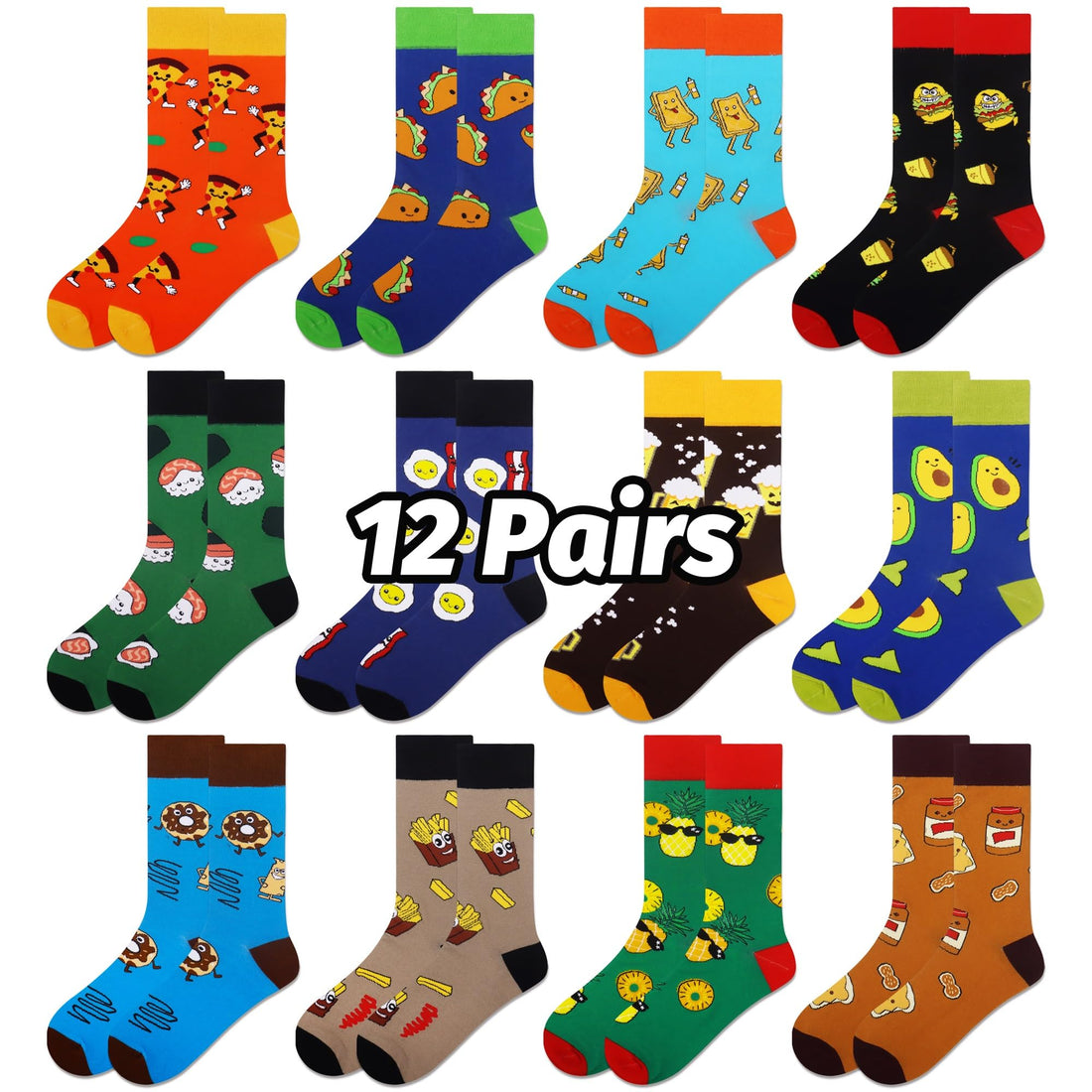 Mens Funny Fun Crazy Funky Dress Crew Socks - Dude Golf