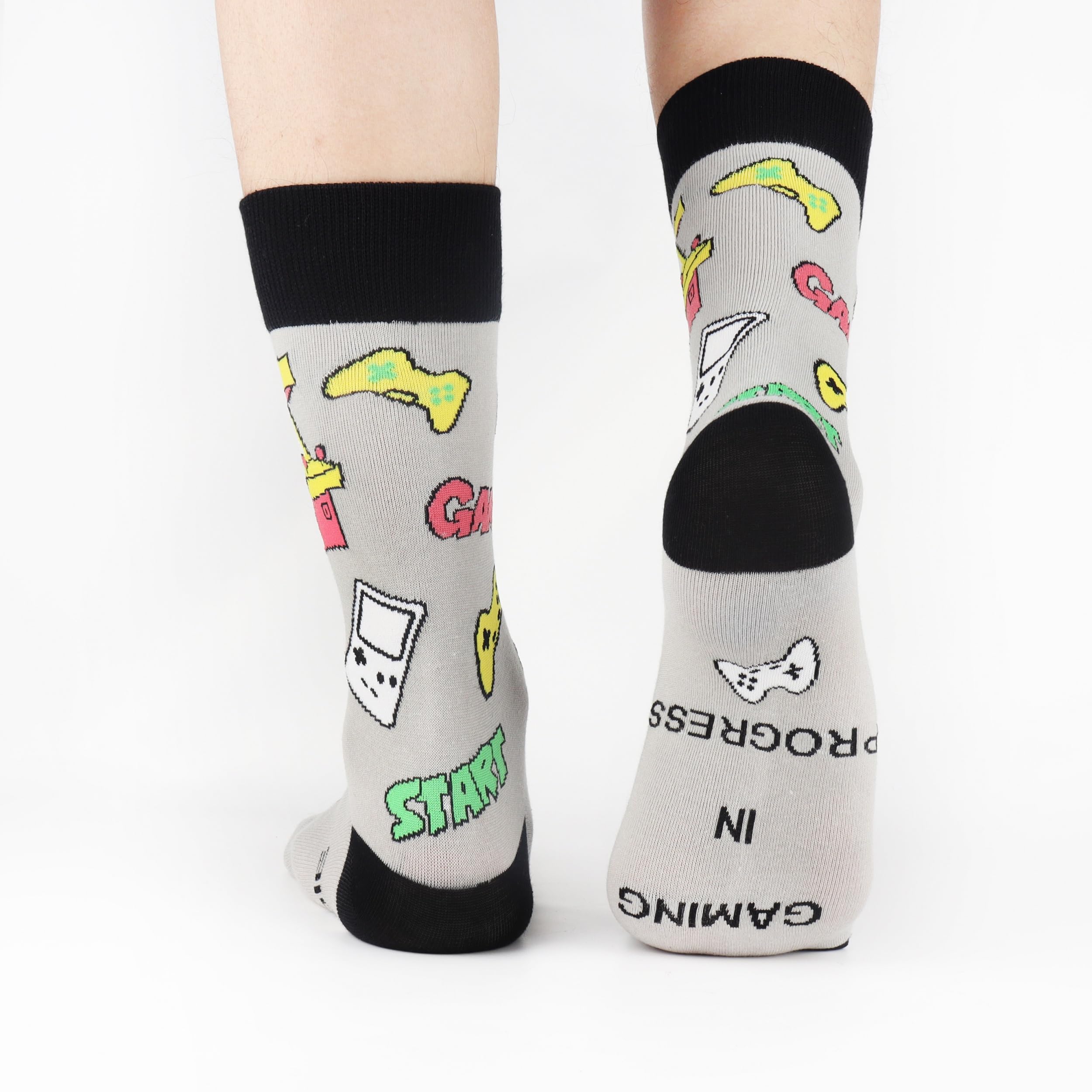 Mens Funny Fun Crazy Funky Dress Crew Socks - Dude Golf