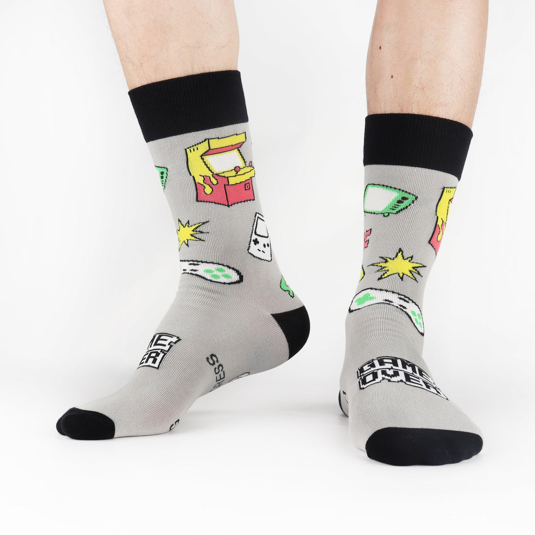 Mens Funny Fun Crazy Funky Dress Crew Socks - Dude Golf