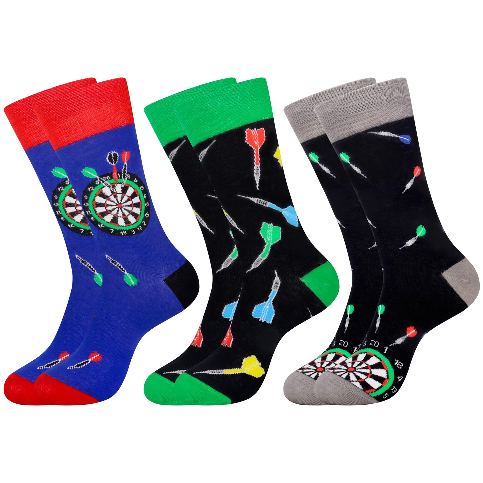 Mens Funny Fun Crazy Funky Dress Crew Socks - Dude Golf