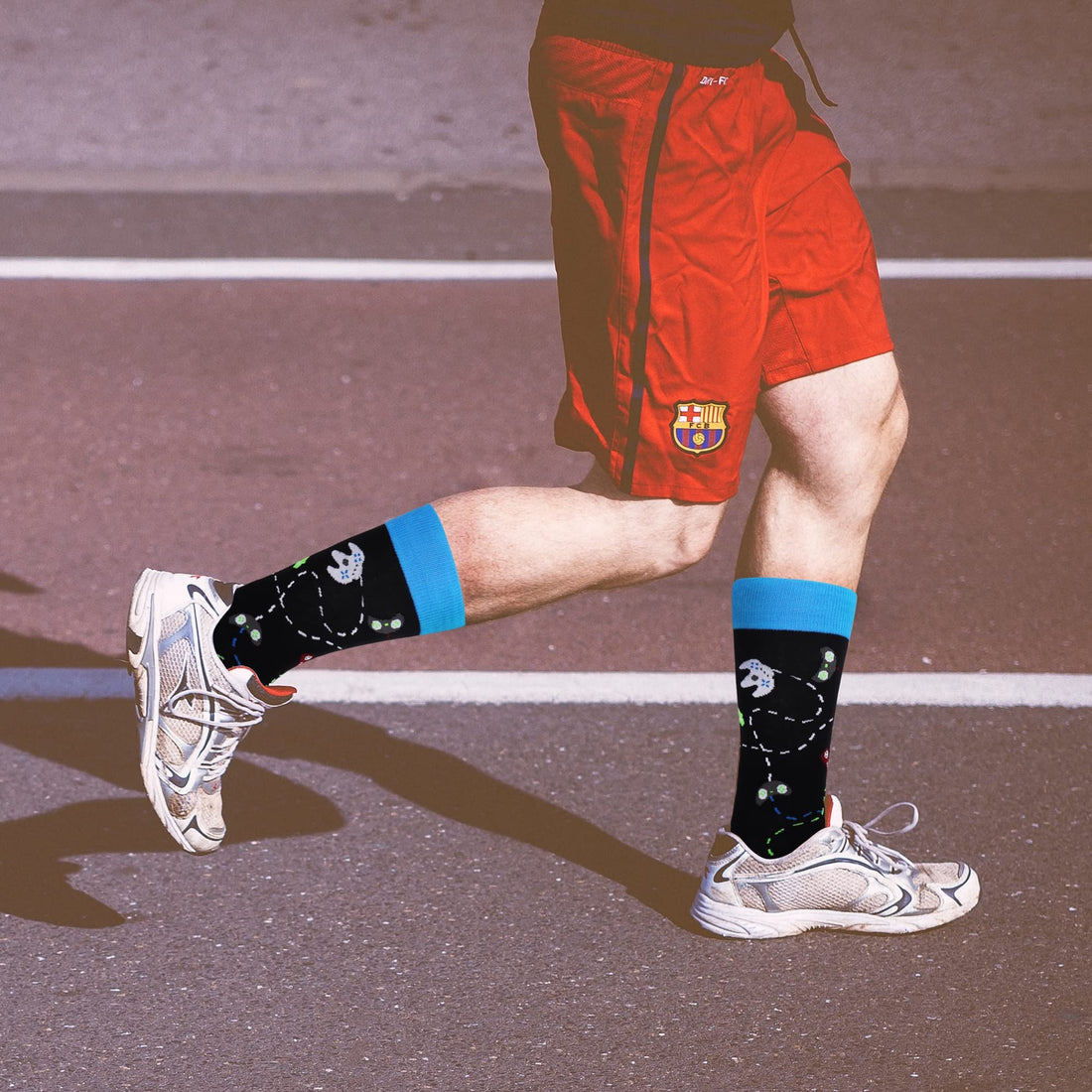 Mens Funny Fun Crazy Funky Dress Crew Socks - Dude Golf