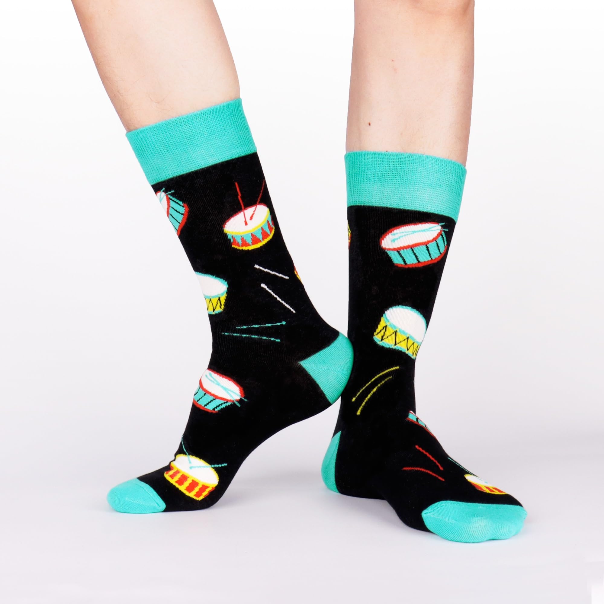 Mens Funny Fun Crazy Funky Dress Crew Socks - Dude Golf