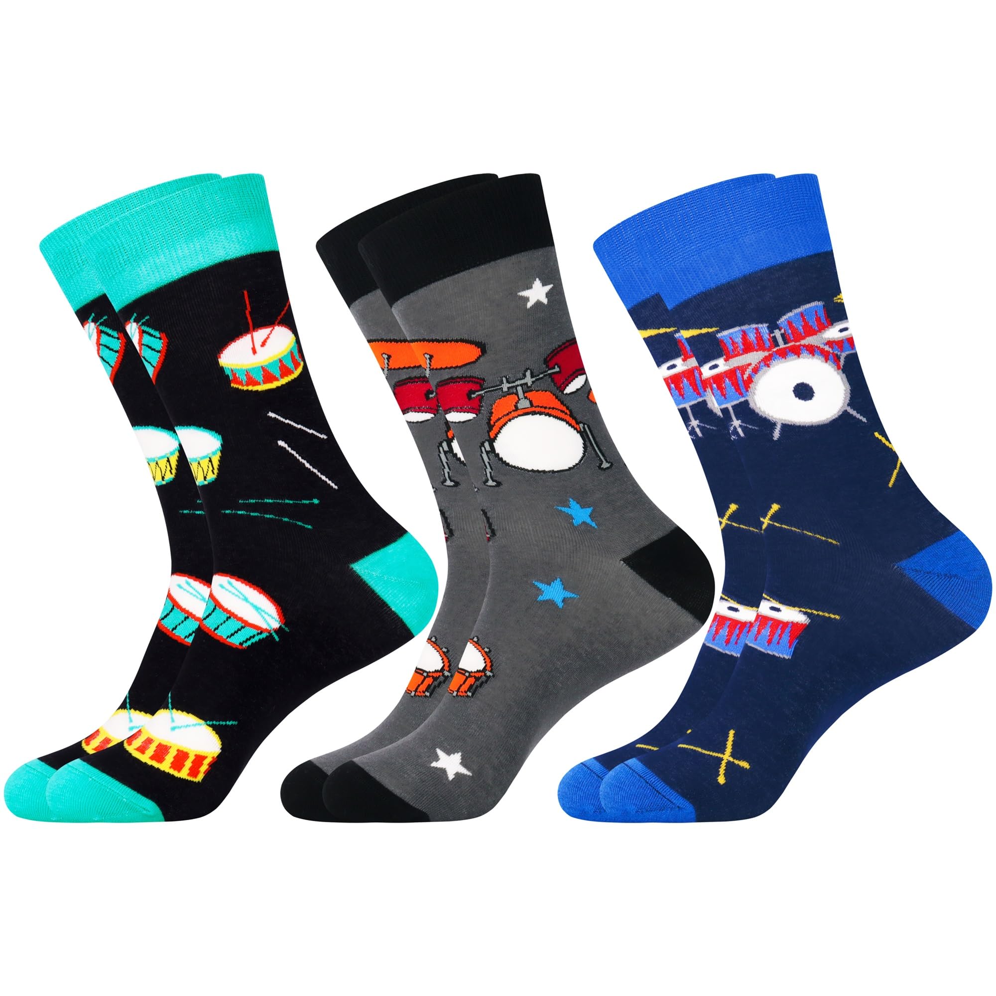 Mens Funny Fun Crazy Funky Dress Crew Socks - Dude Golf