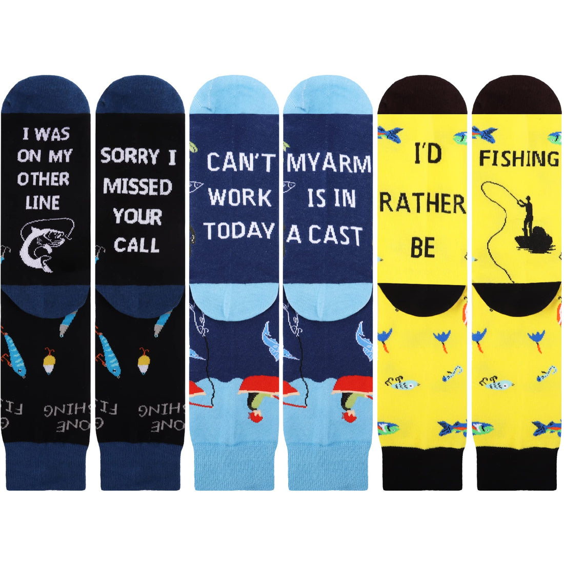 Mens Funny Fun Crazy Funky Dress Crew Socks - Dude Golf