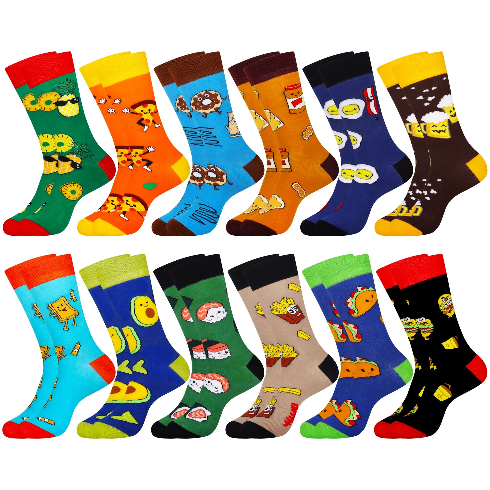 Mens Funny Fun Crazy Funky Dress Crew Socks - Dude Golf