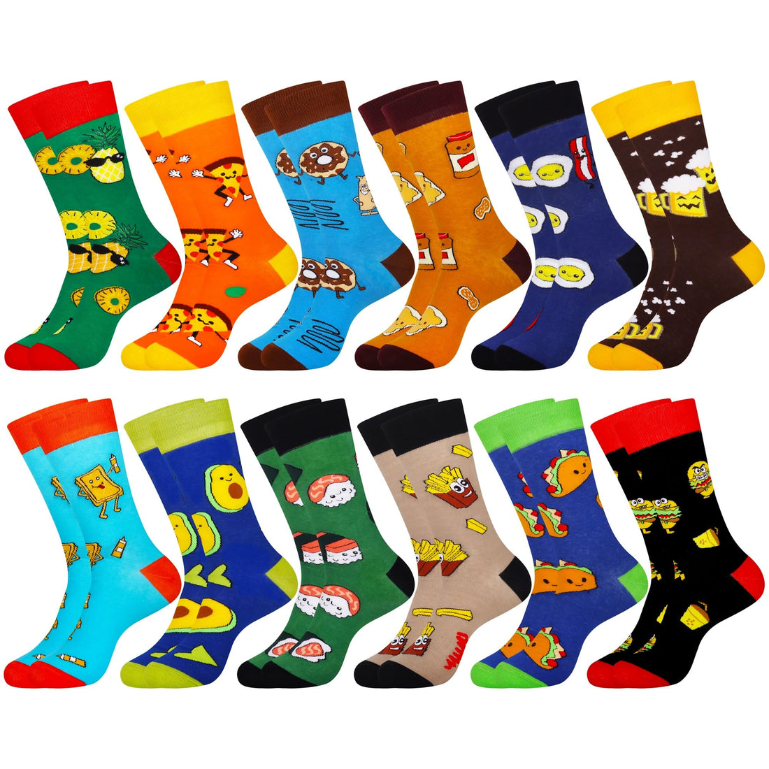 Mens Funny Fun Crazy Funky Dress Crew Socks - Dude Golf