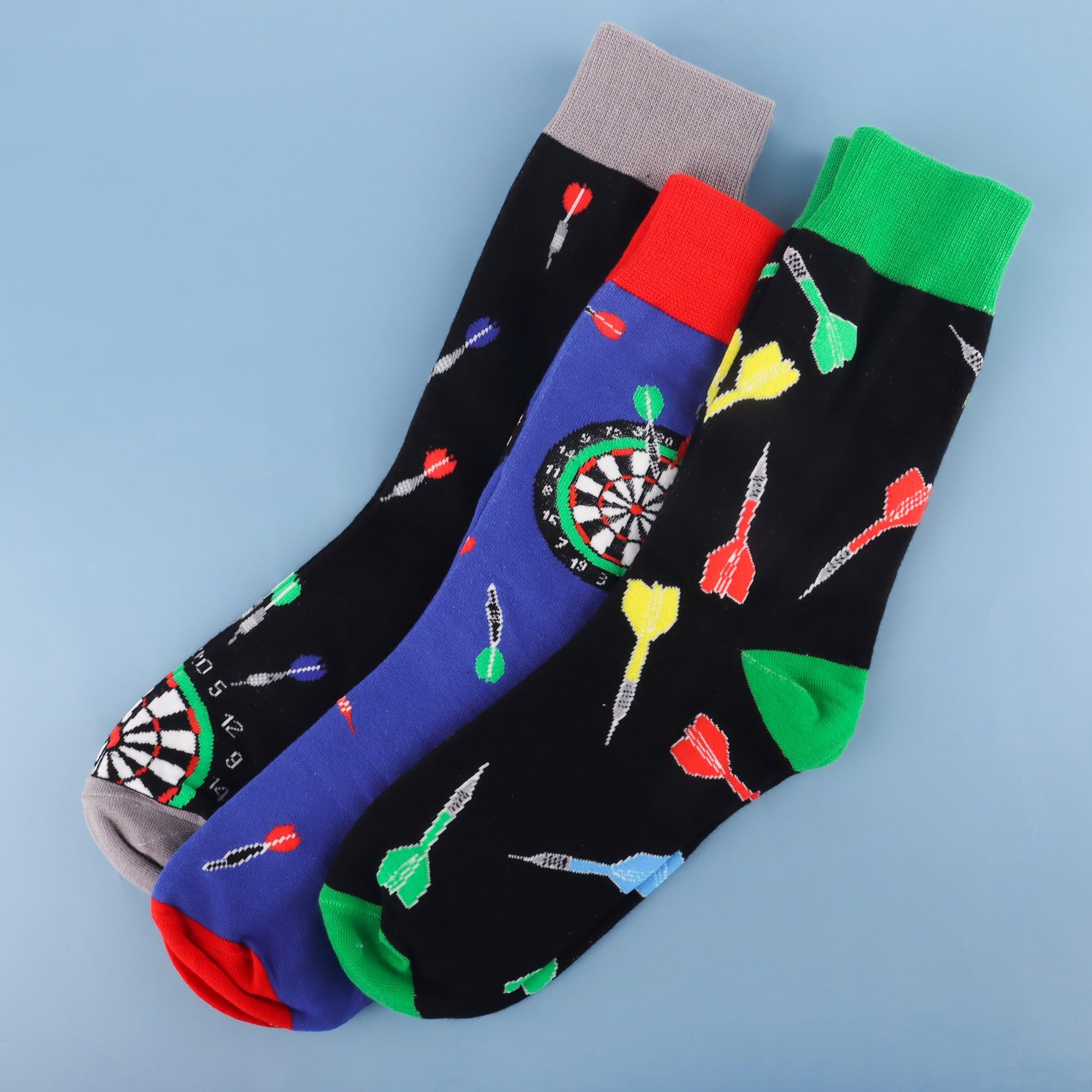 Mens Funny Fun Crazy Funky Dress Crew Socks - Dude Golf