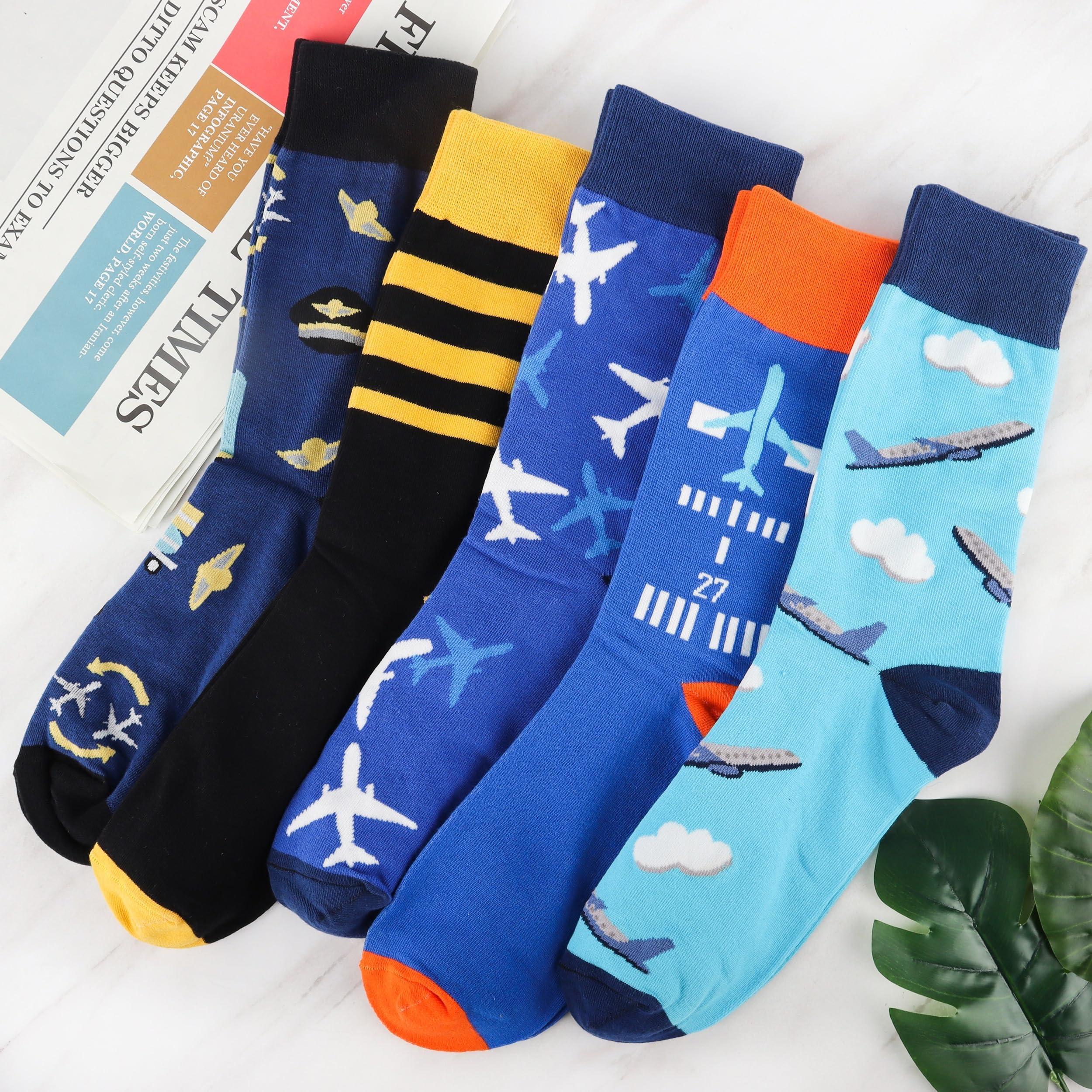Mens Funny Fun Crazy Funky Dress Crew Socks - Dude Golf