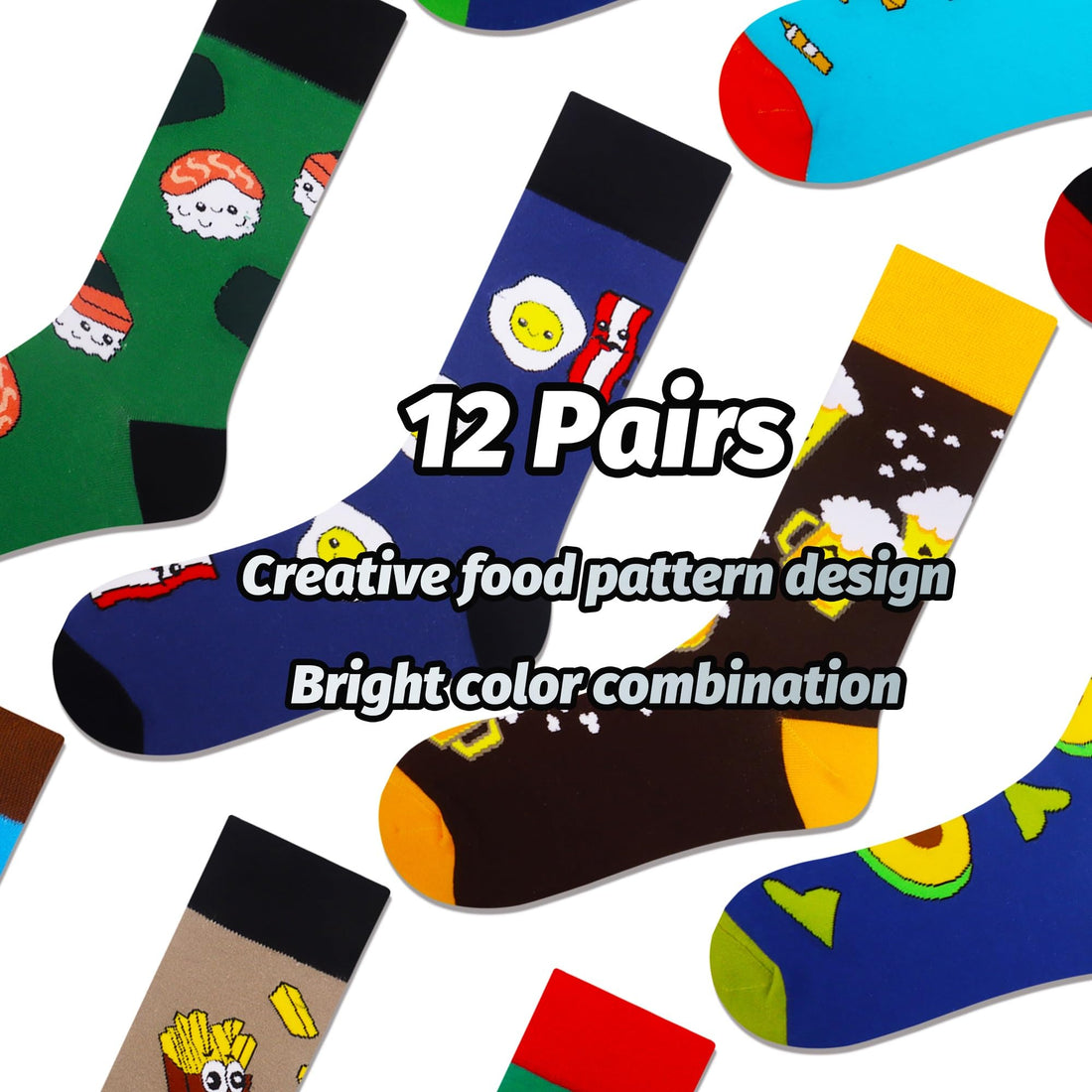 Mens Funny Fun Crazy Funky Dress Crew Socks - Dude Golf
