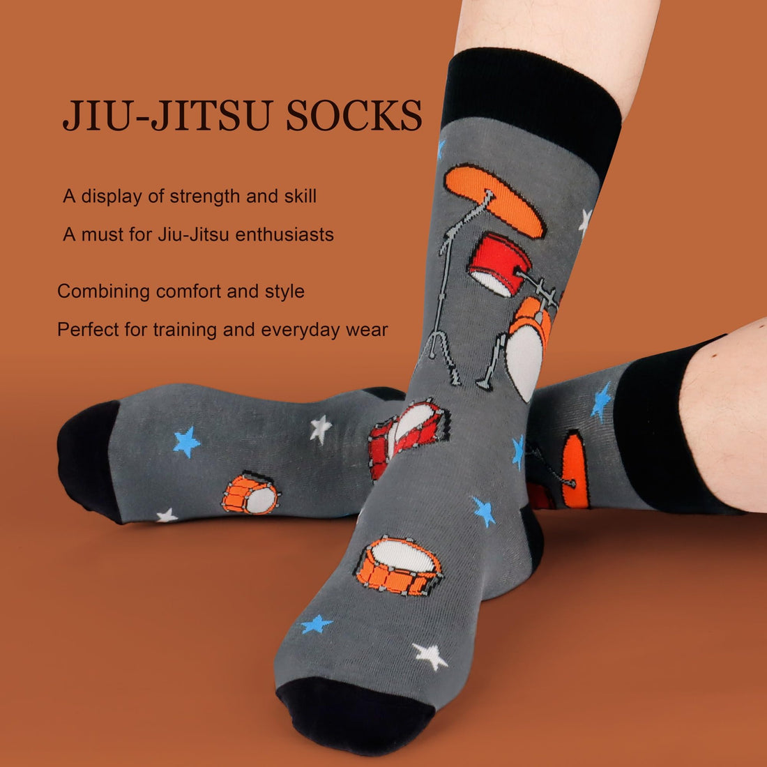 Mens Funny Fun Crazy Funky Dress Crew Socks - Dude Golf