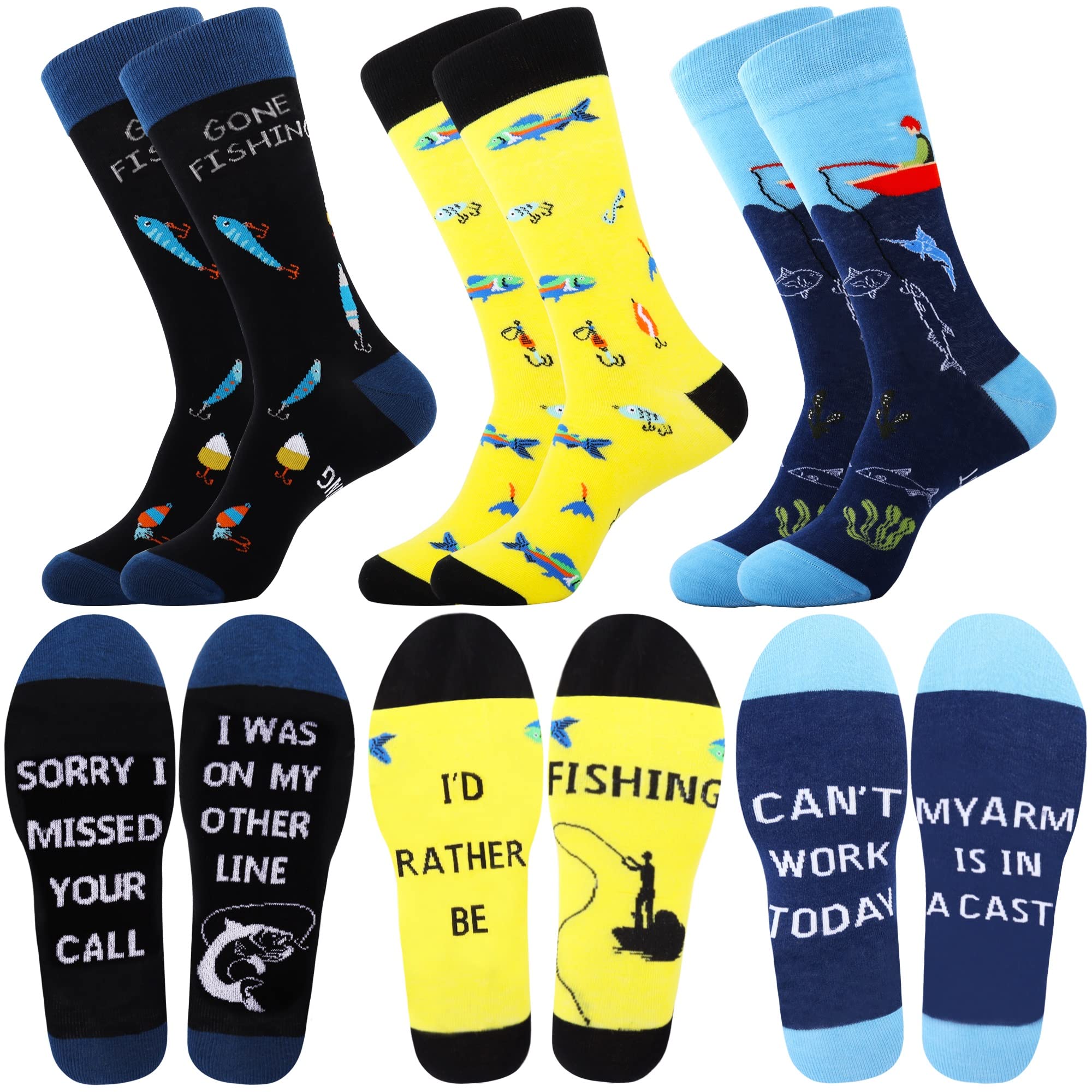 Mens Funny Fun Crazy Funky Dress Crew Socks - Dude Golf