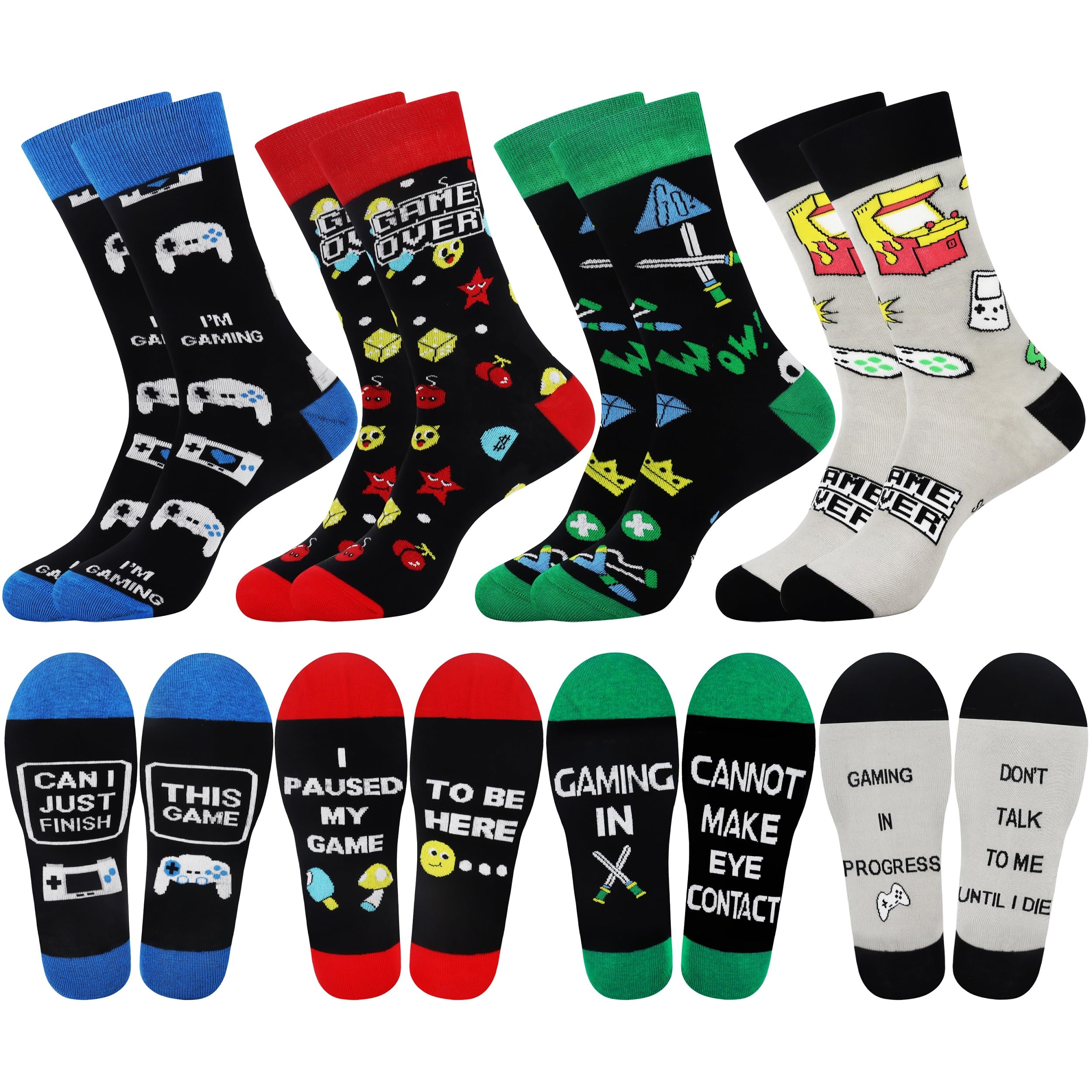 Mens Funny Fun Crazy Funky Dress Crew Socks - Dude Golf