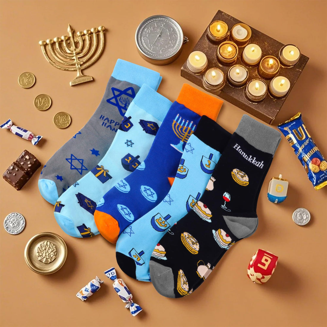 Mens Funny Fun Crazy Funky Dress Crew Socks - Dude Golf