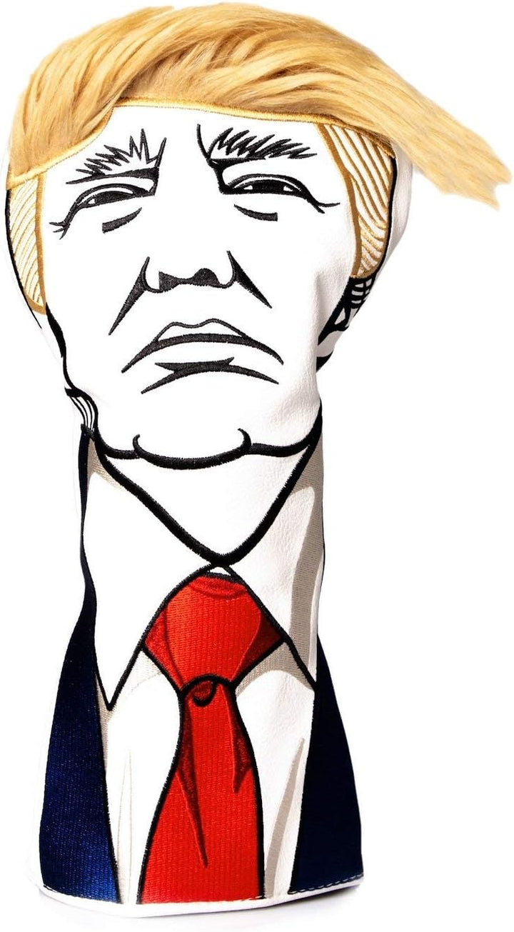 Pins & Aces Keep America Great Premium Golf Club Headcover - Quality Leather, Hand - Made Funny Head Cover - Style and Customize Your Golf Bag - Tour Inspired, Donald Trump Golf Design - Dude Golf