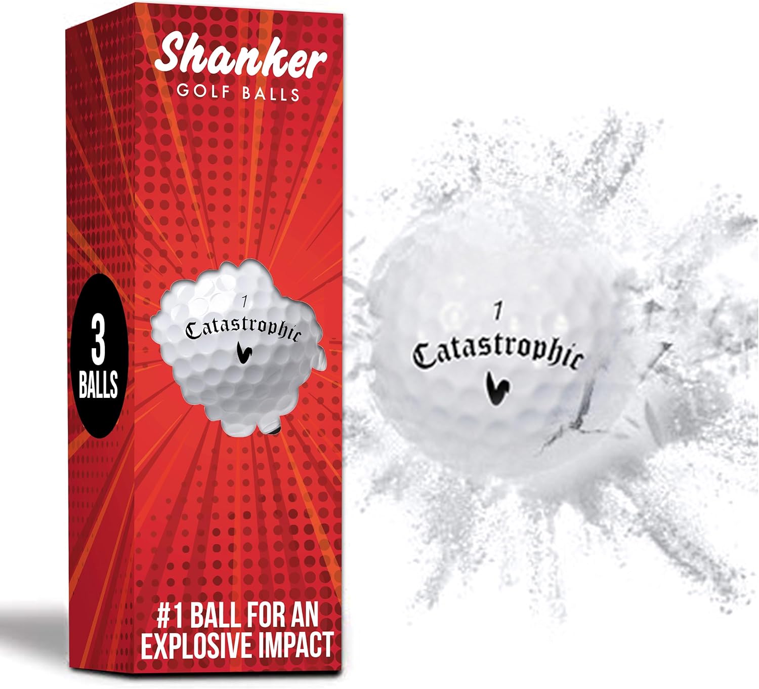 Shanker Golf Exploding Balls - Prank Balls That Explode on Impact - Dude Golf