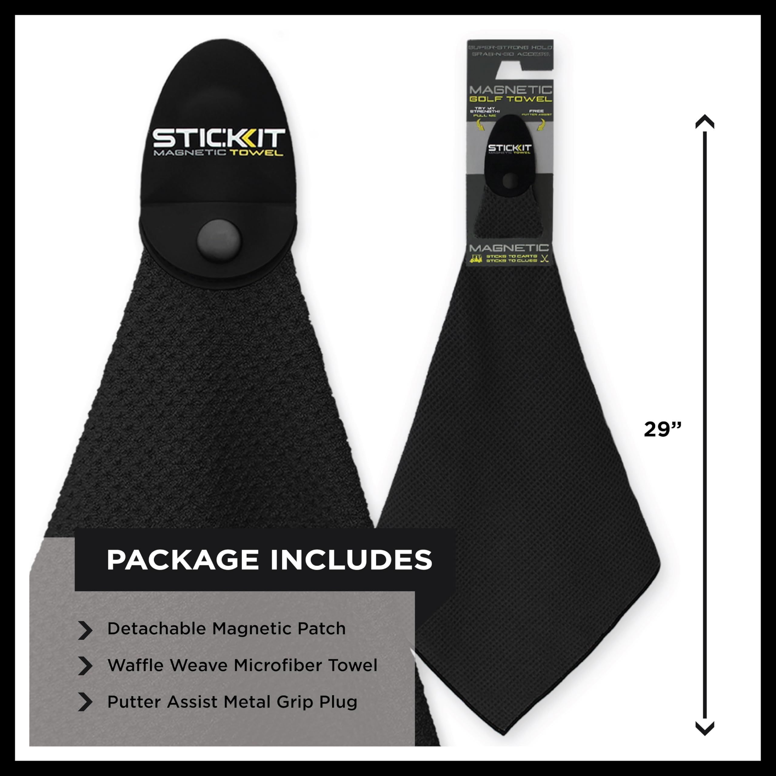 STICKIT Magnetic Golf Towel - Dude Golf