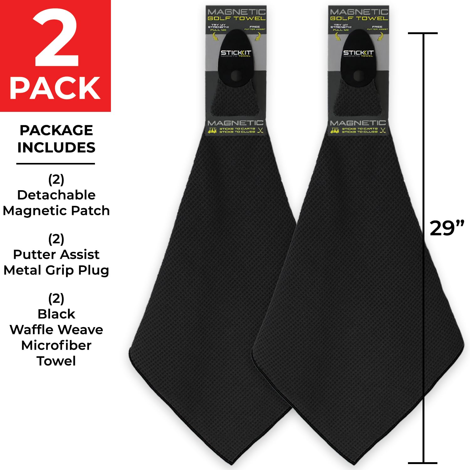 STICKIT Magnetic Golf Towel - Dude Golf