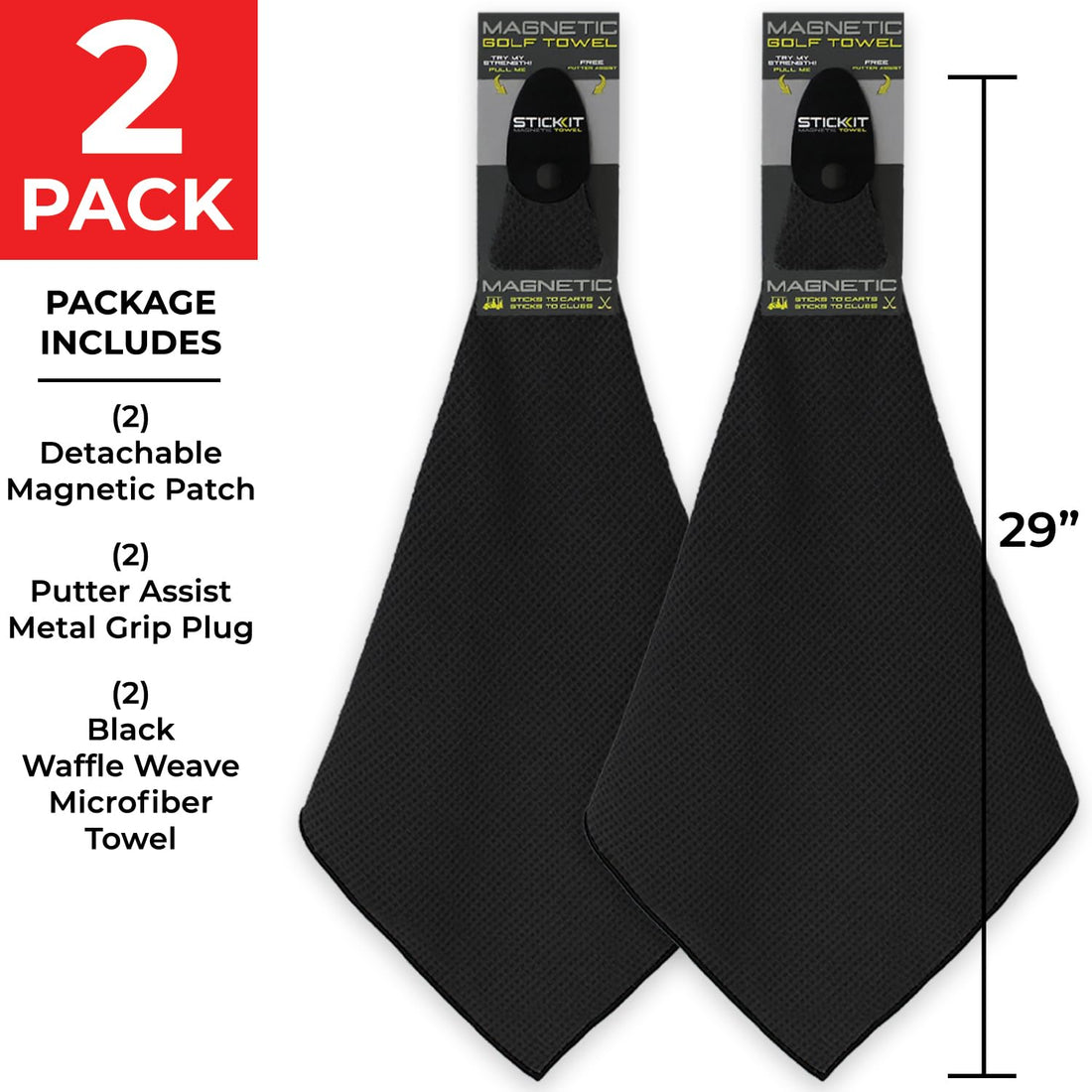 STICKIT Magnetic Golf Towel - Dude Golf