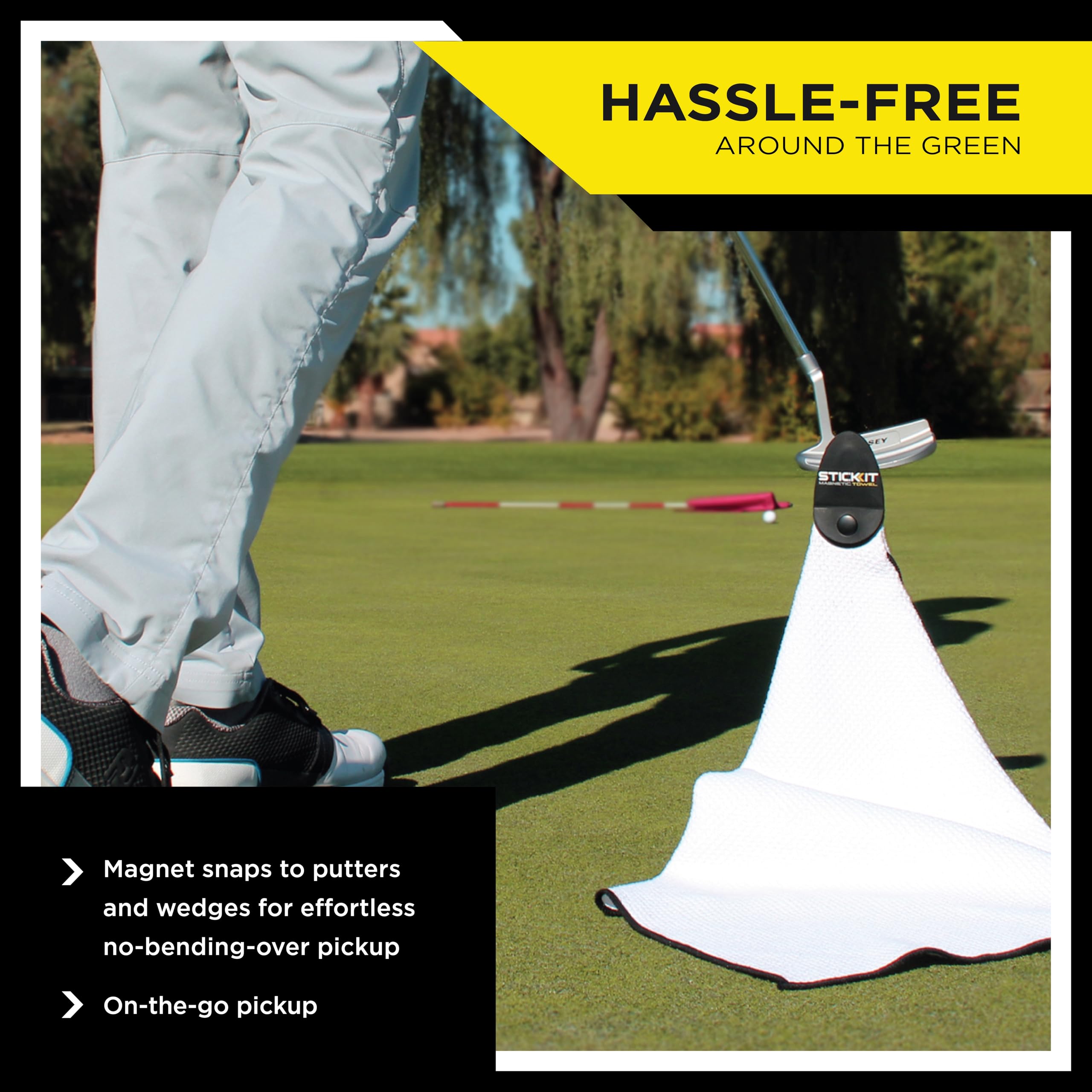 STICKIT Magnetic Golf Towel - Dude Golf
