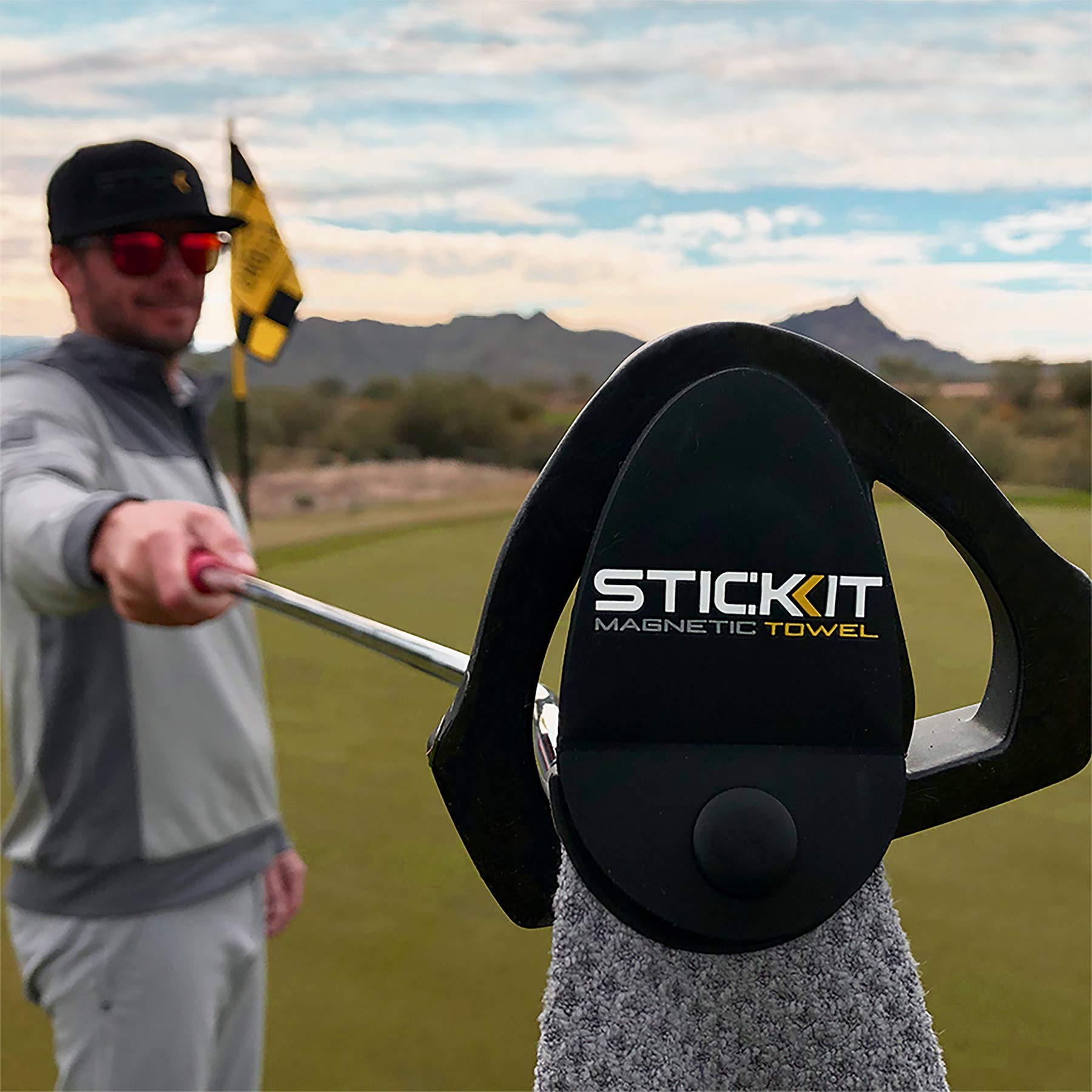 STICKIT Magnetic Golf Towel - Dude Golf