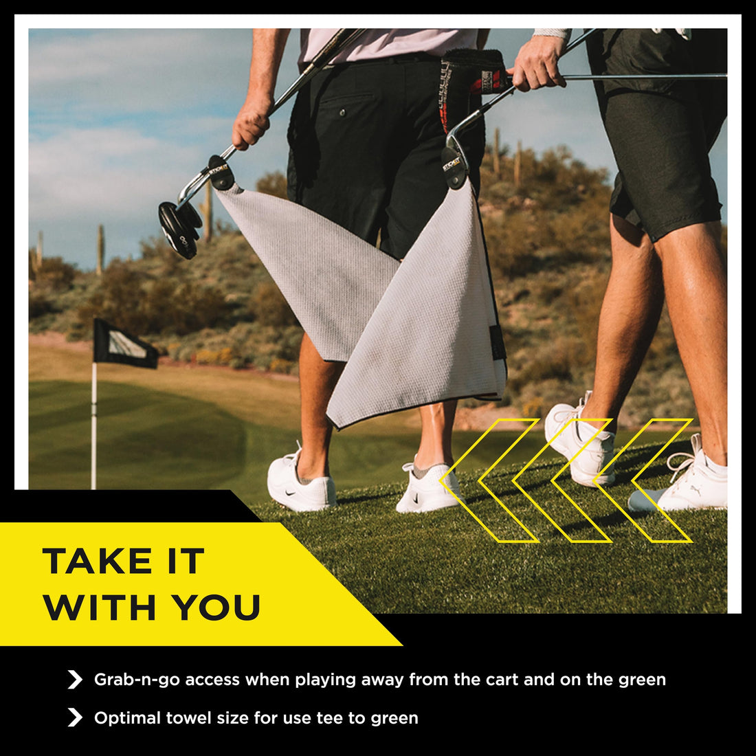 STICKIT Magnetic Golf Towel - Dude Golf