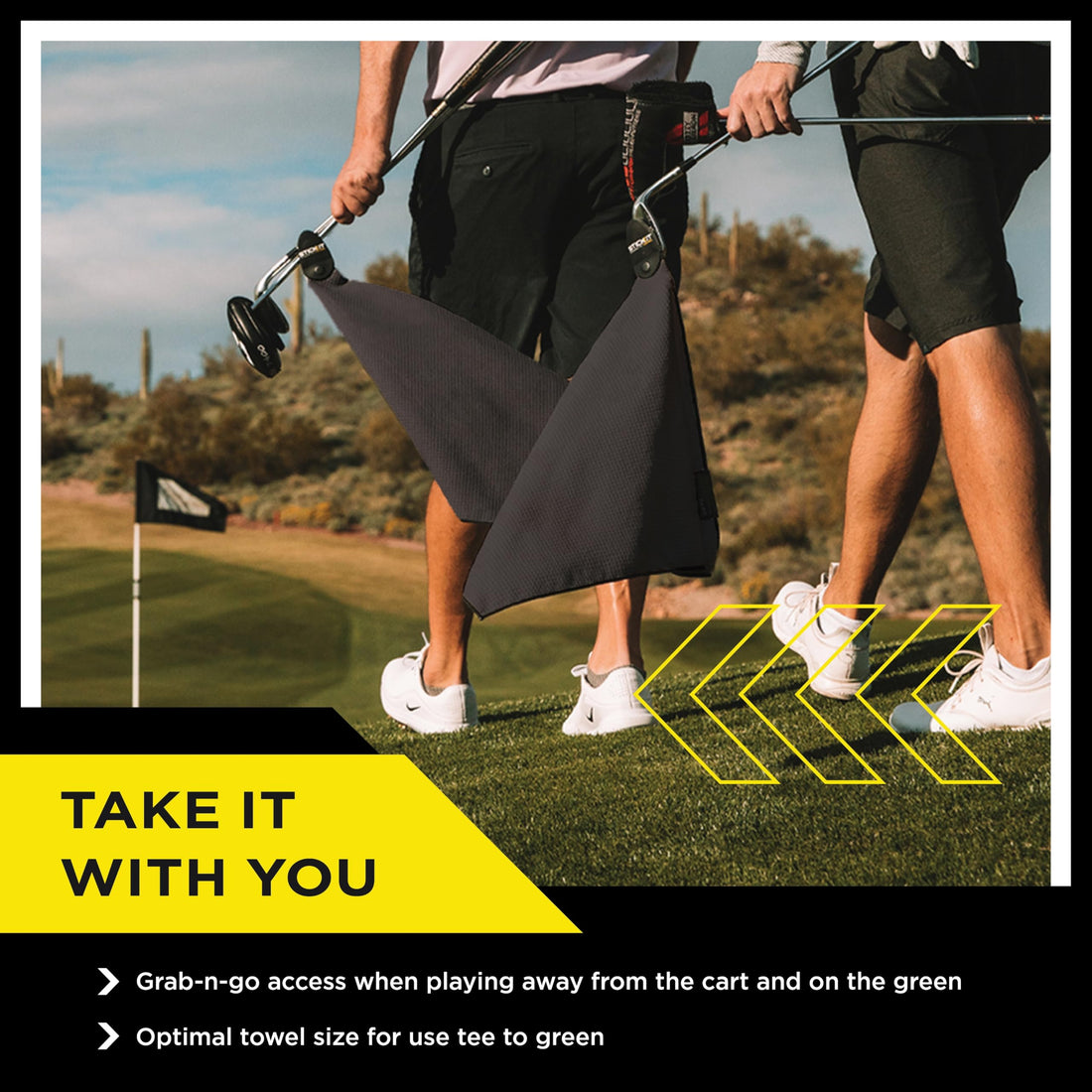 STICKIT Magnetic Golf Towel - Dude Golf
