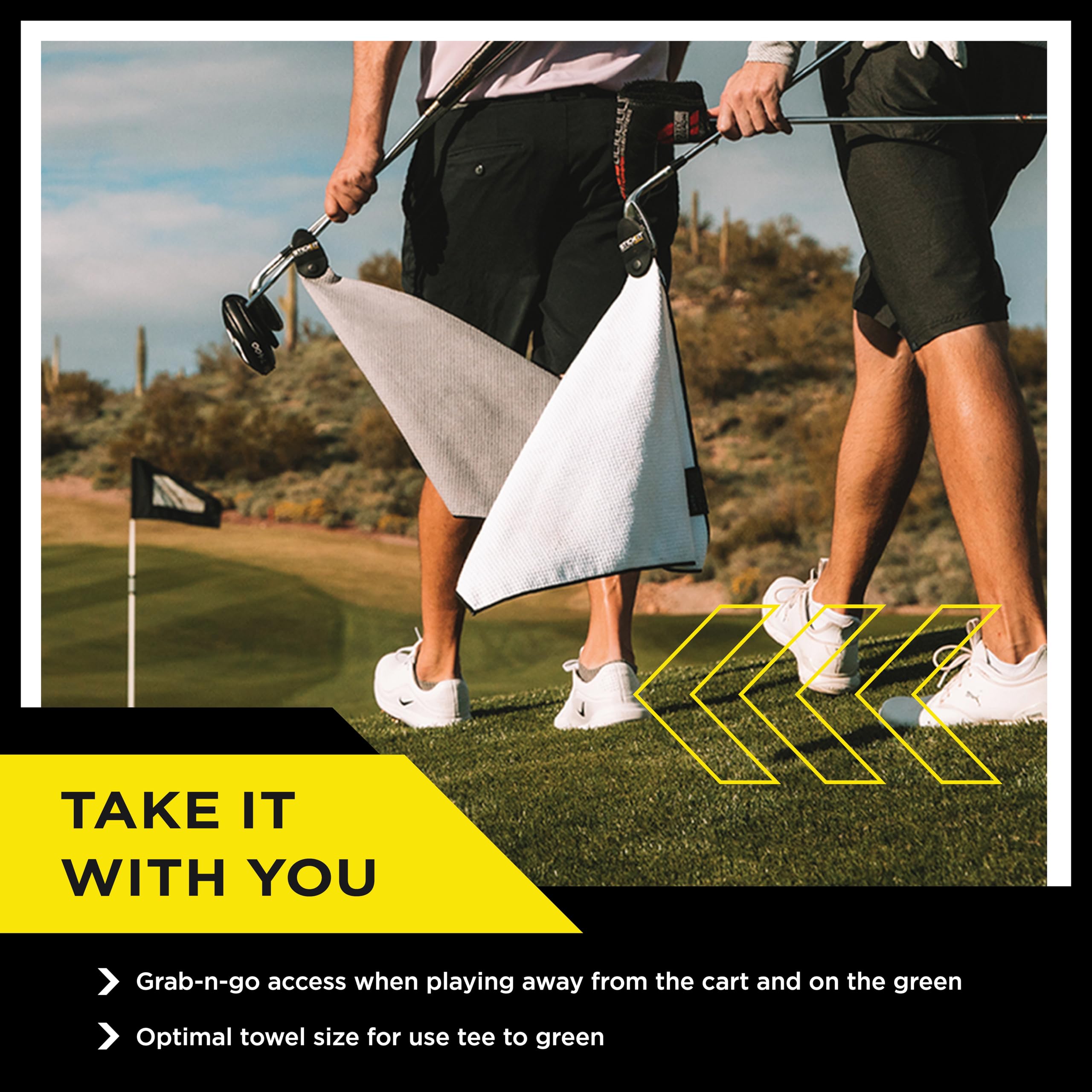 STICKIT Magnetic Golf Towel - Dude Golf