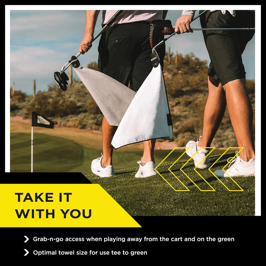 STICKIT Magnetic Golf Towel - Dude Golf