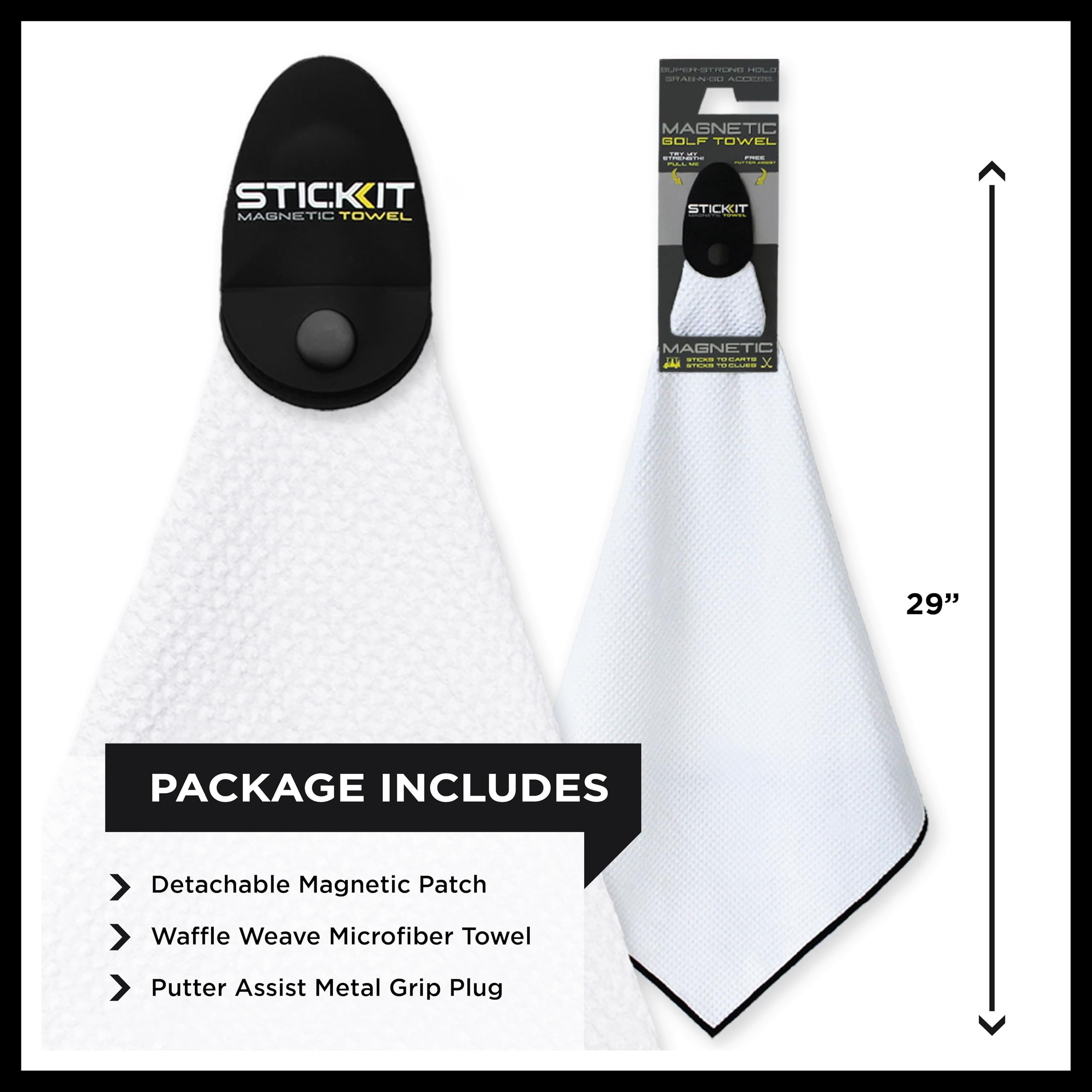 STICKIT Magnetic Golf Towel - Dude Golf